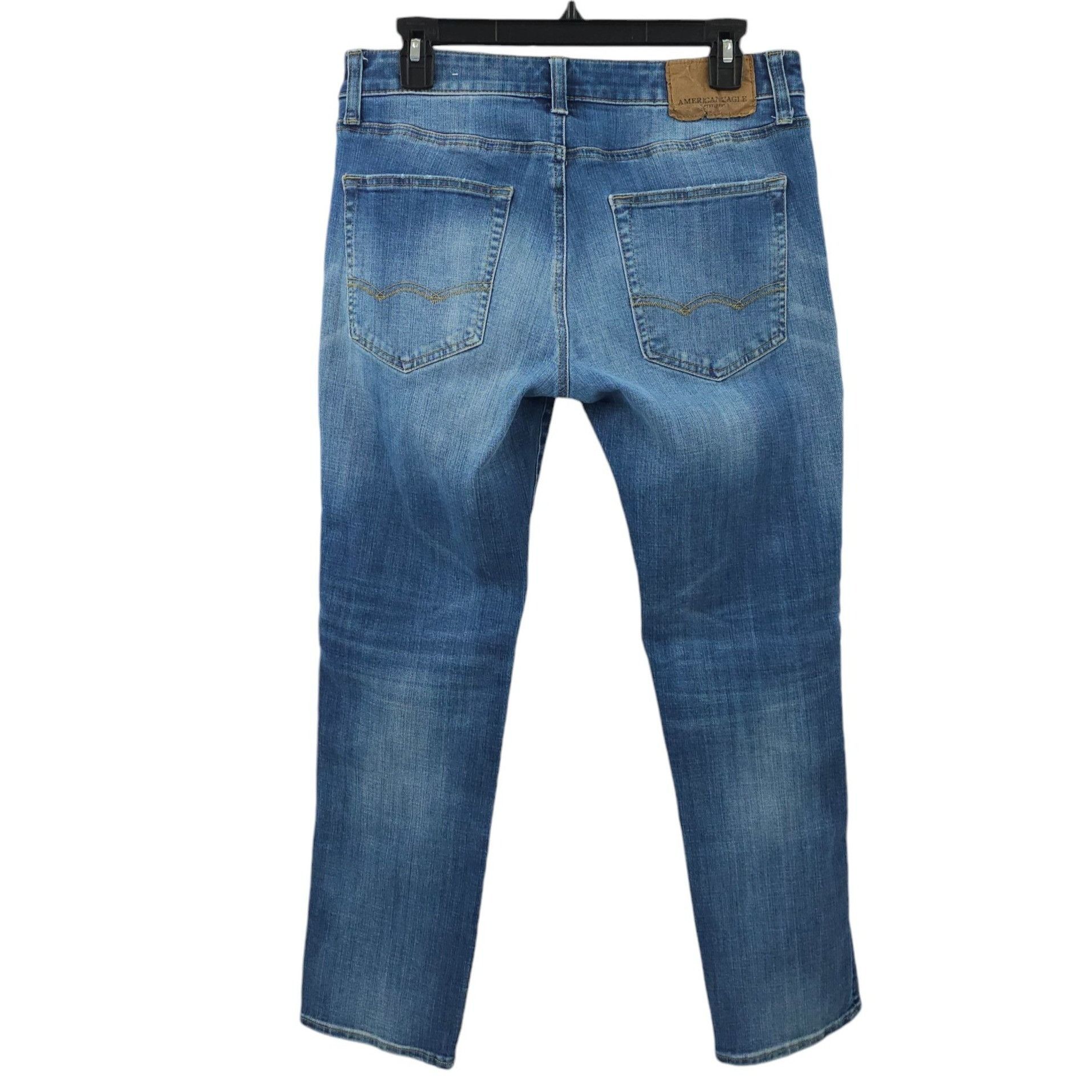 American Eagle Outfitters American Eagle Extreme Flex Slim Straight Leg Jeans Women 31 Size 31" - 2 Thumbnail