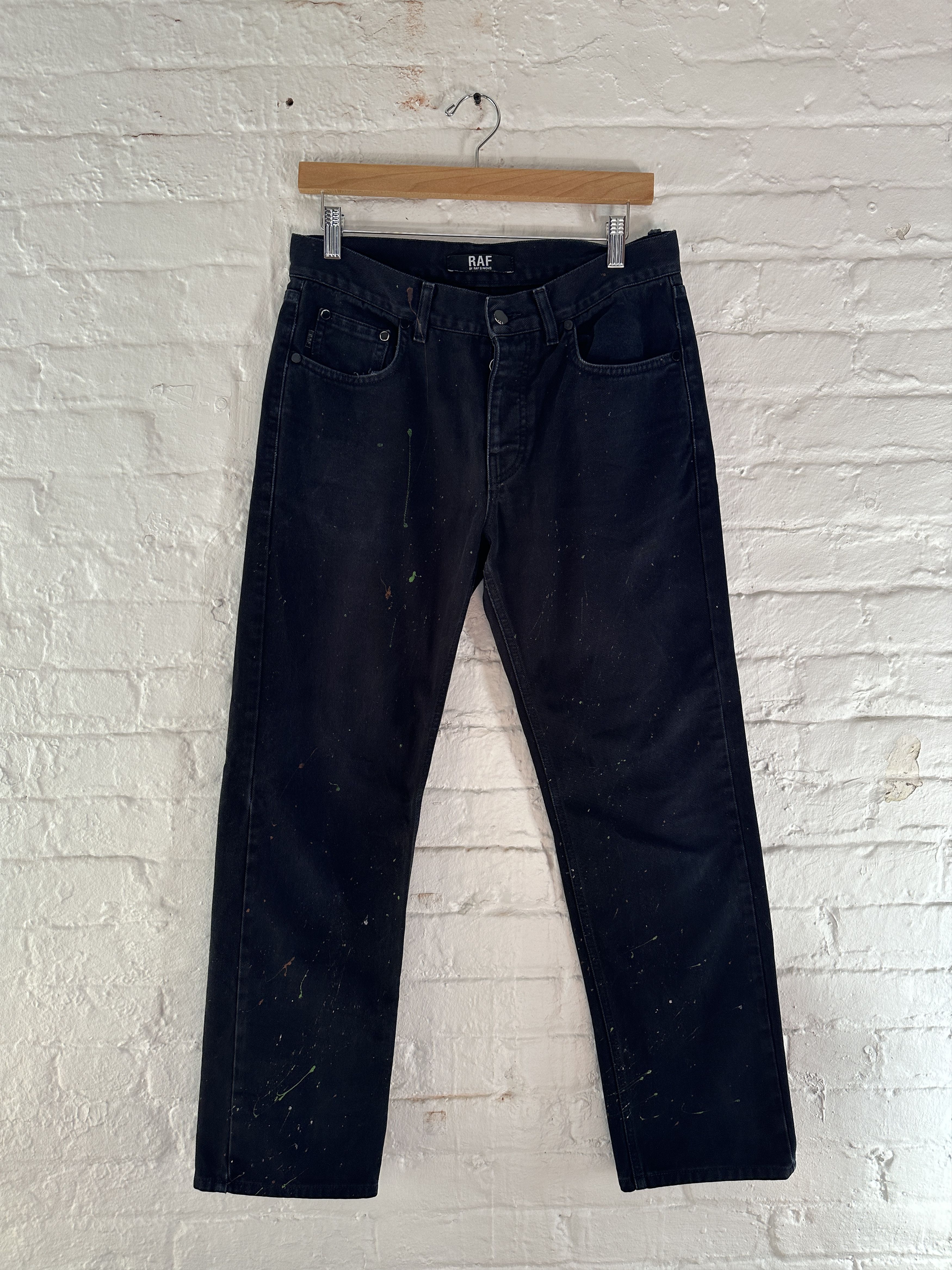 Raf by Raf Simons Raf Simons Paint Splatter Jeans | Grailed