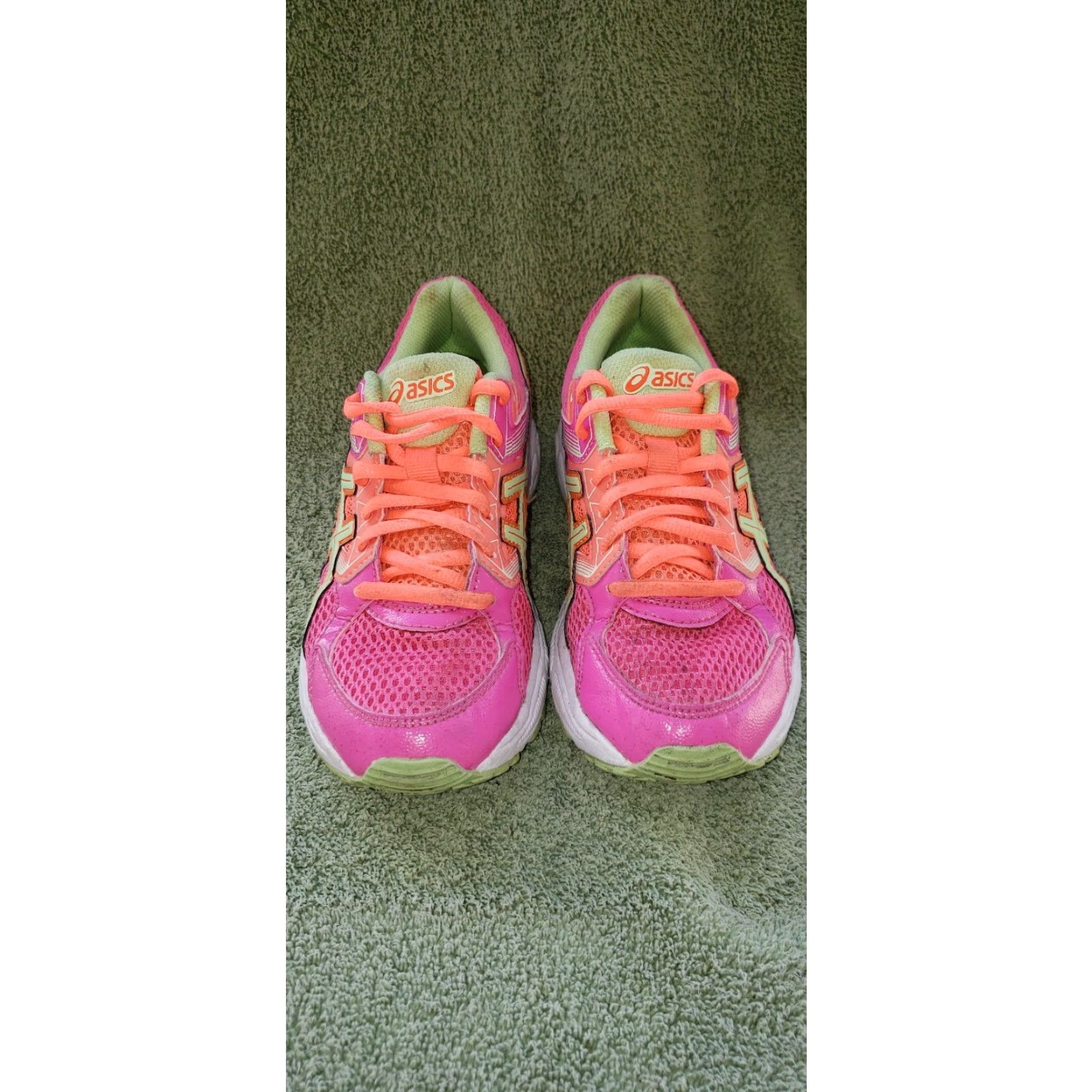 Asics VINTAGE ASICS Gel Contend 3 Women's 4M Pink Mint Green Running Exercise Walking Shoes C566N Mens Womens Girls Size US 4 / IT 34 - 3 Thumbnail
