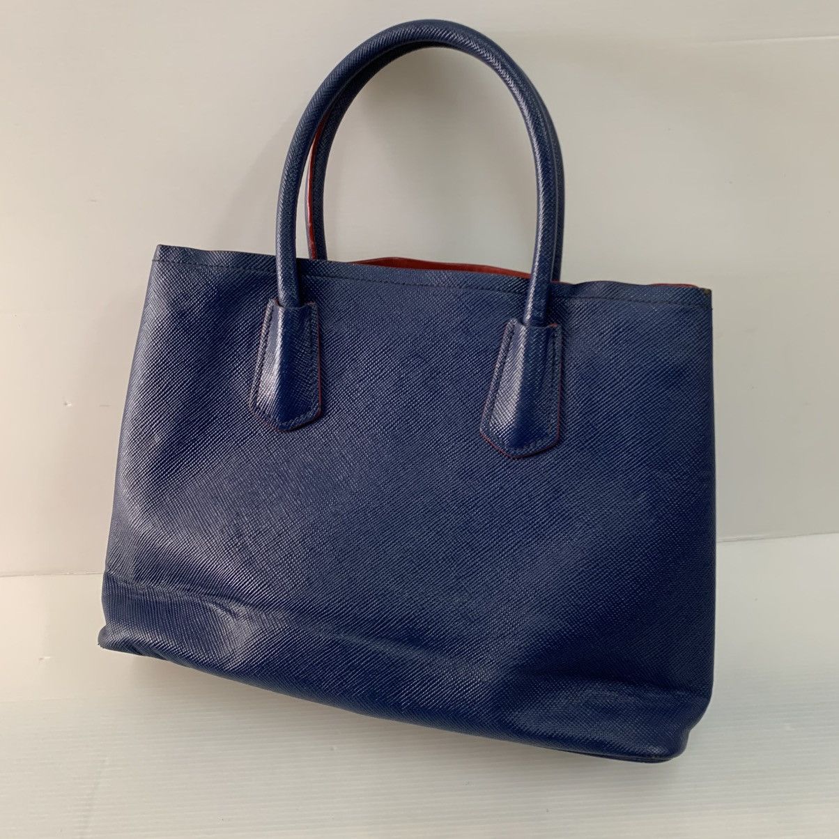Prada Prada Leather Blue Shoulder Bag Size ONE SIZE - 2 Thumbnail