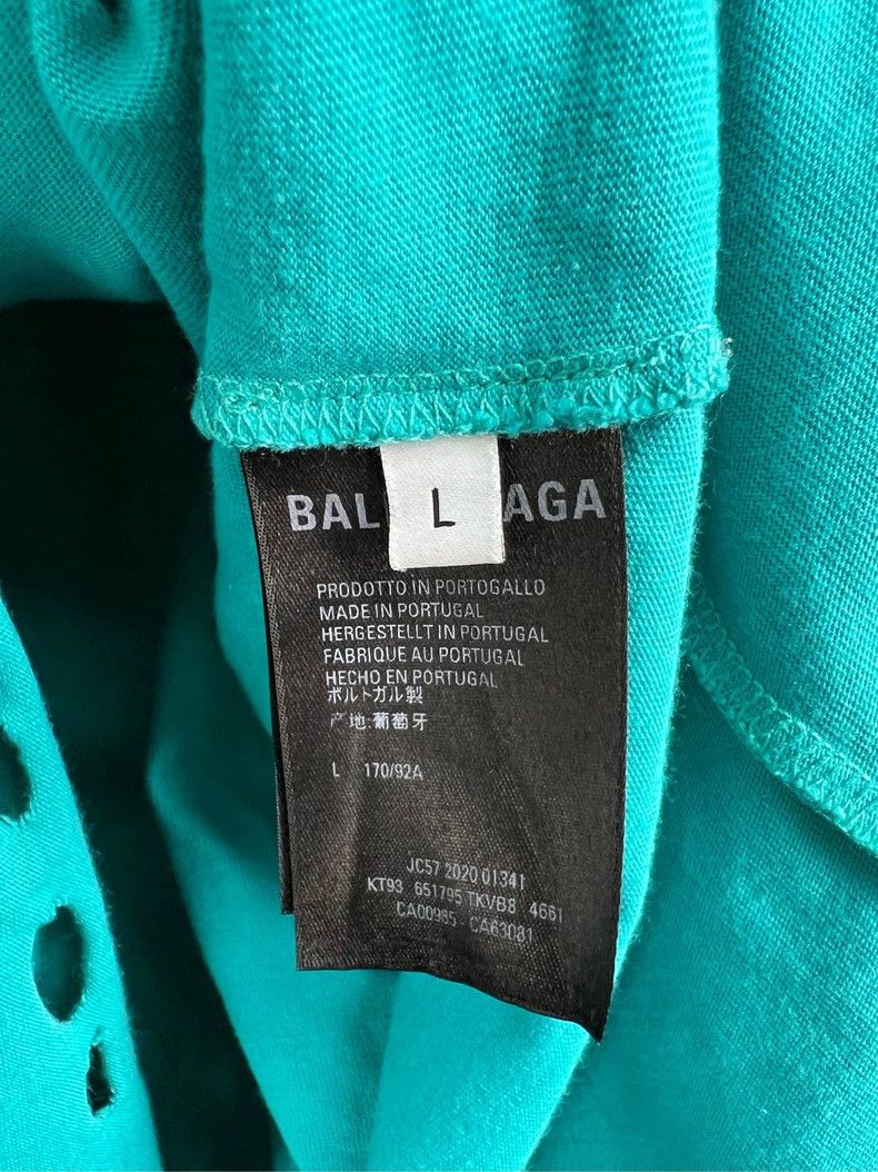 Balenciaga Balenciaga Lake Green Big Hole short sleeves 2503-Nextarrow Size US L / EU 52-54 / 3 - 5 Thumbnail