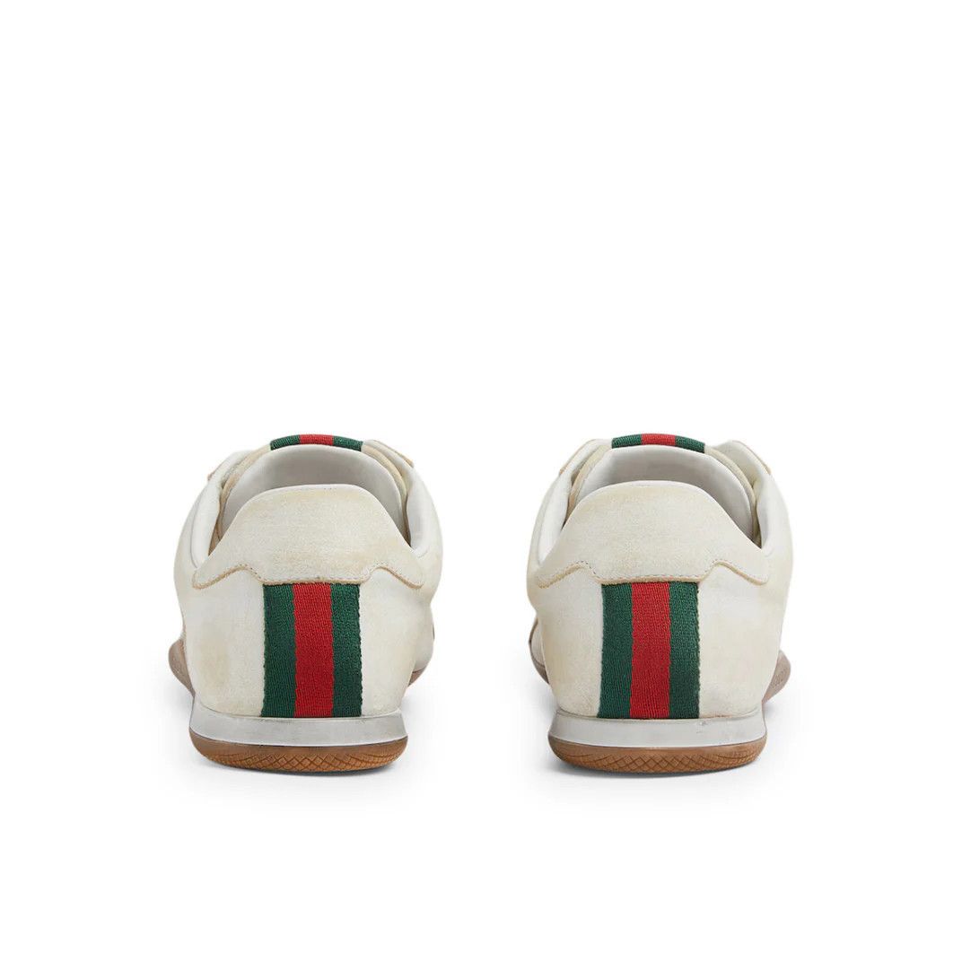 Gucci GUCCI Shift $1050 White Leather Sneakers New & Authentic (Wo Size US 8 / IT 38 - 3 Thumbnail