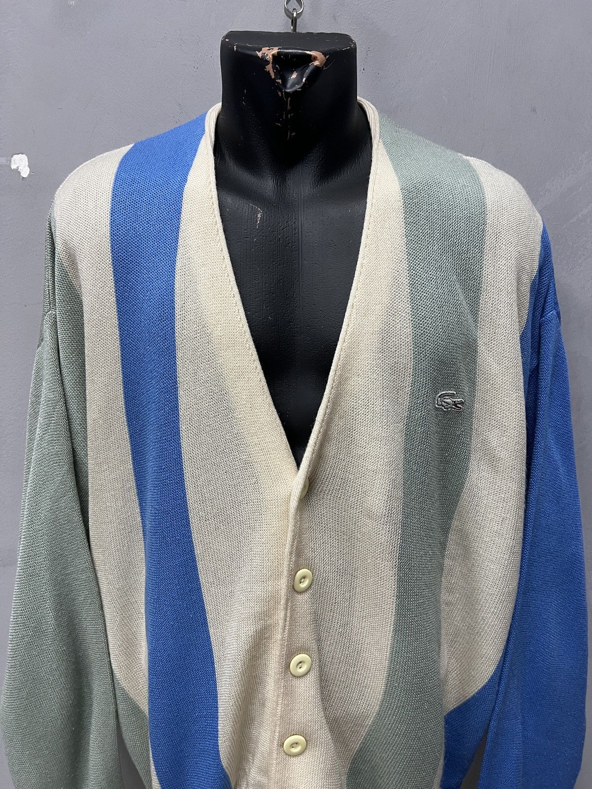 Lacoste Lacoste chemise wide striped sweater oversized cardigan y2k Size US L / EU 52-54 / 3 - 2 Thumbnail