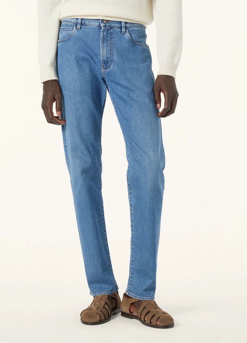 Ermenegildo Zegna Loro Piana Quarona Blue Denim Jeans-2508 Size US 34 / EU 50 - 3 Thumbnail