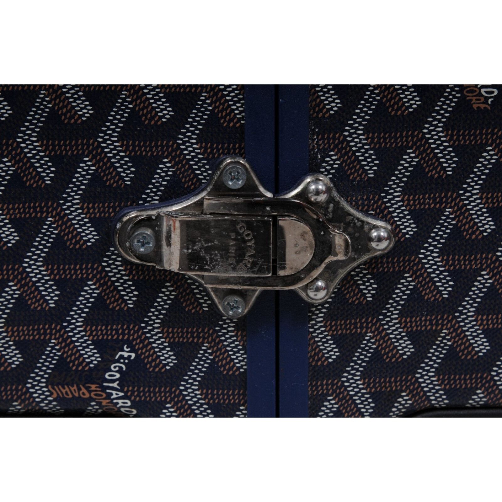 Goyard Navy Blue Coated Canvas Bourget Trolley PM Rolling - 02538 Size ONE SIZE - 7 Thumbnail