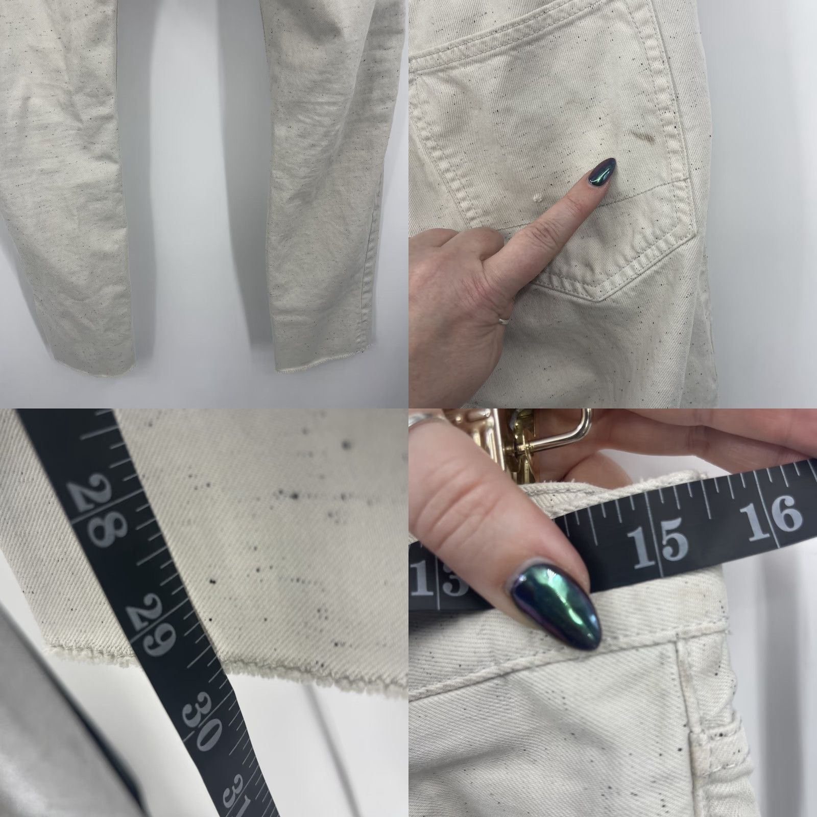 Scotch & Soda Scotch & Soda Jeans Mens 29 x 30 Gray Ralston Caliente Button Fly Distress RAW - Denim Slim Regular Retro 2010s Mens Jeans Size US 29 - 9 Thumbnail