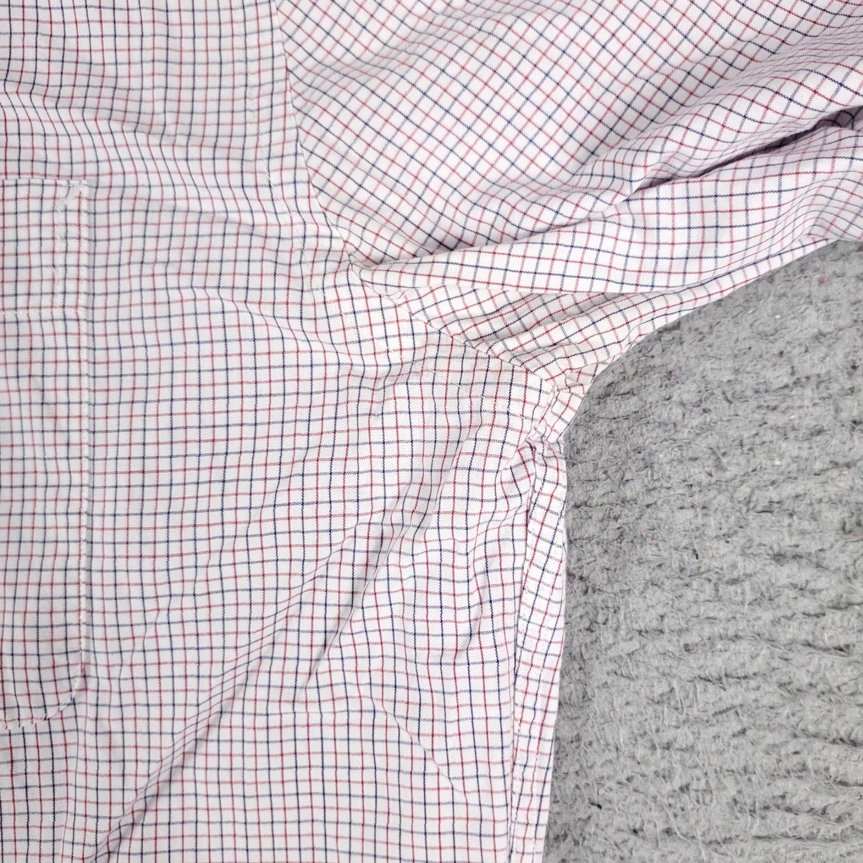 Tommy Hilfiger Tommy Hilfiger Shirt Mens 17 Red Blue Check Dress Button Up Long Sleeve Size 46R - 4 Thumbnail