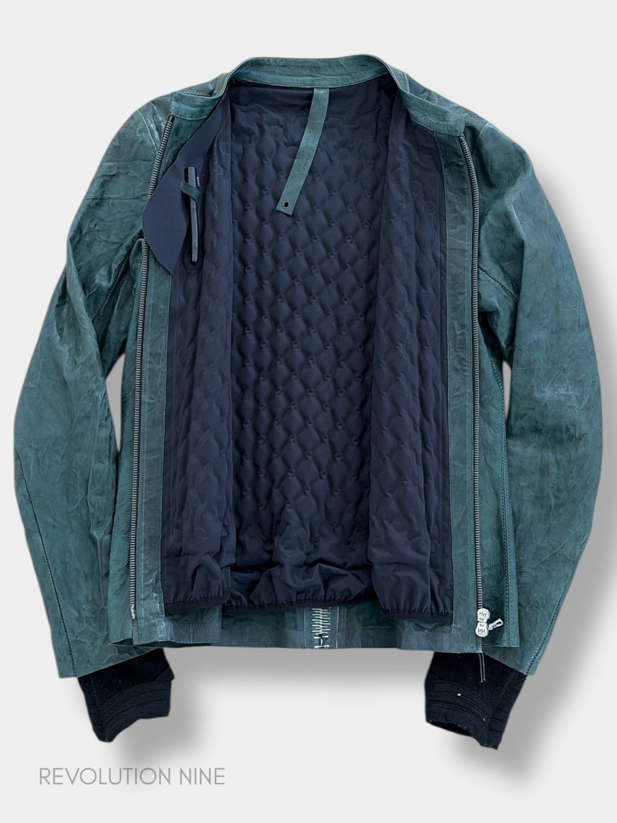 Isaac Sellam Experience Isaac Sellam inflatable green calfskin leather jacket Size US M / EU 48-50 / 2 - 2 Thumbnail
