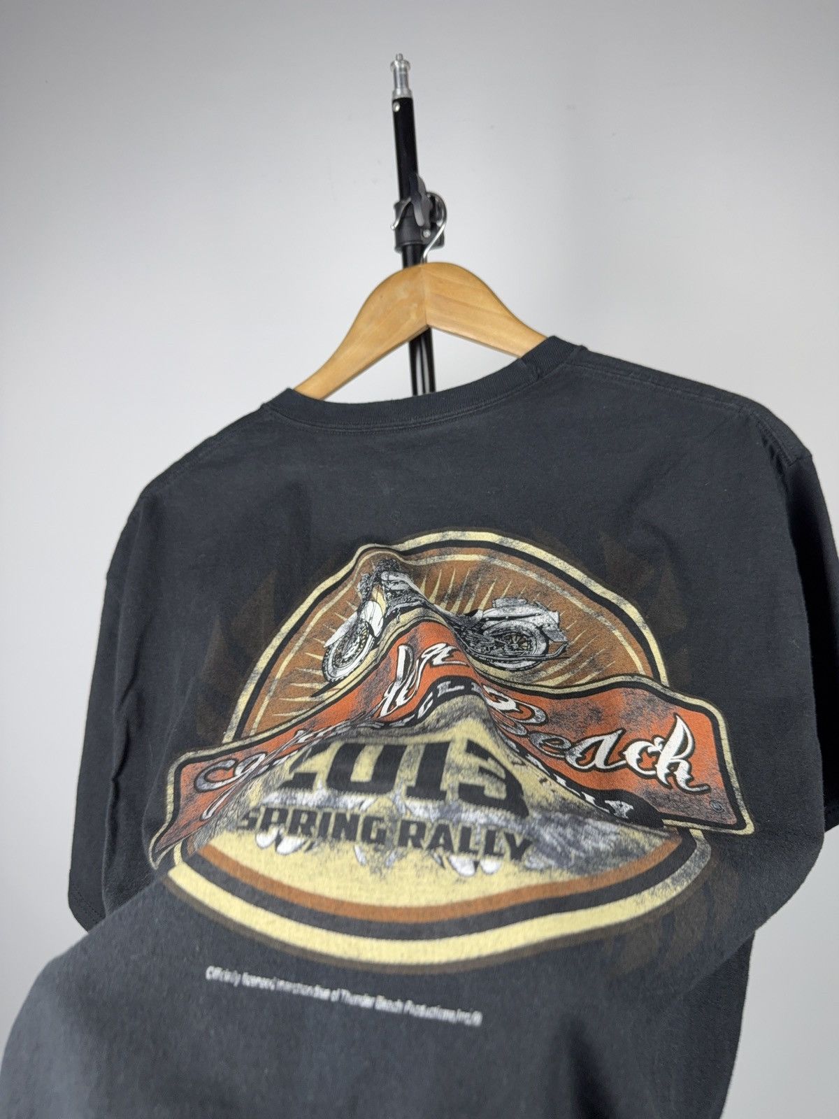Harley Davidson 00s Biker Thunder Beach Motorcycle Moto Rally Tee 2013 Size US L / EU 52-54 / 3 - 11 Thumbnail