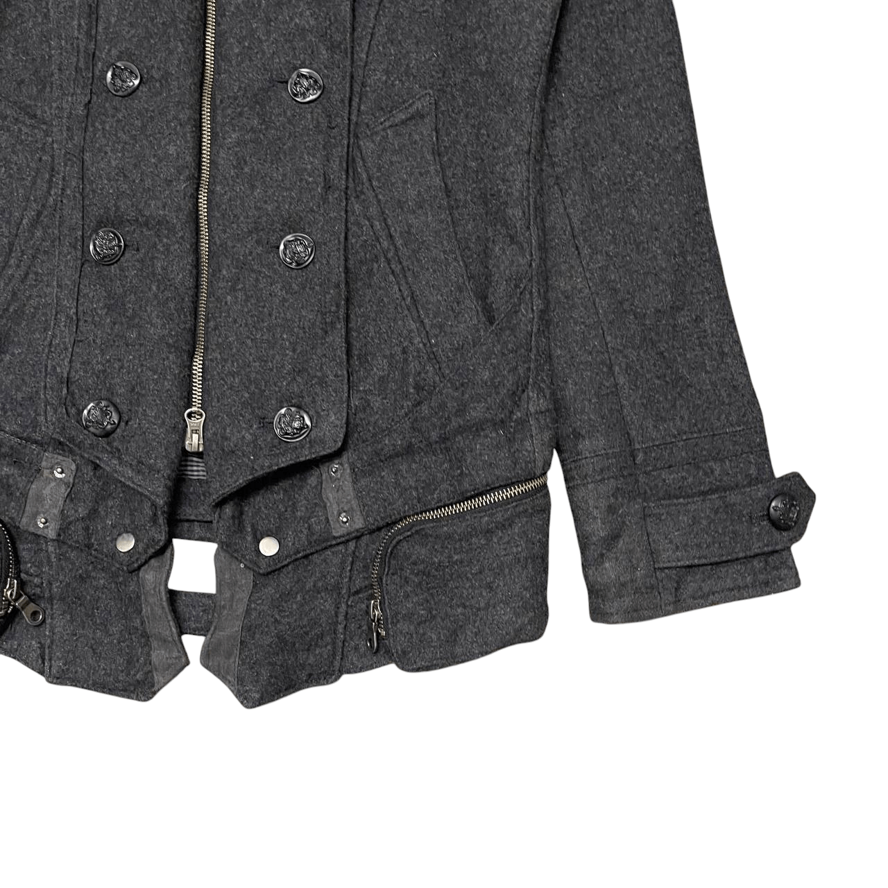 PPFM Vintage PPFM Fur Wool Hooded Napoleon Jacket lgb hysterics Size US M / EU 48-50 / 2 - 4 Thumbnail