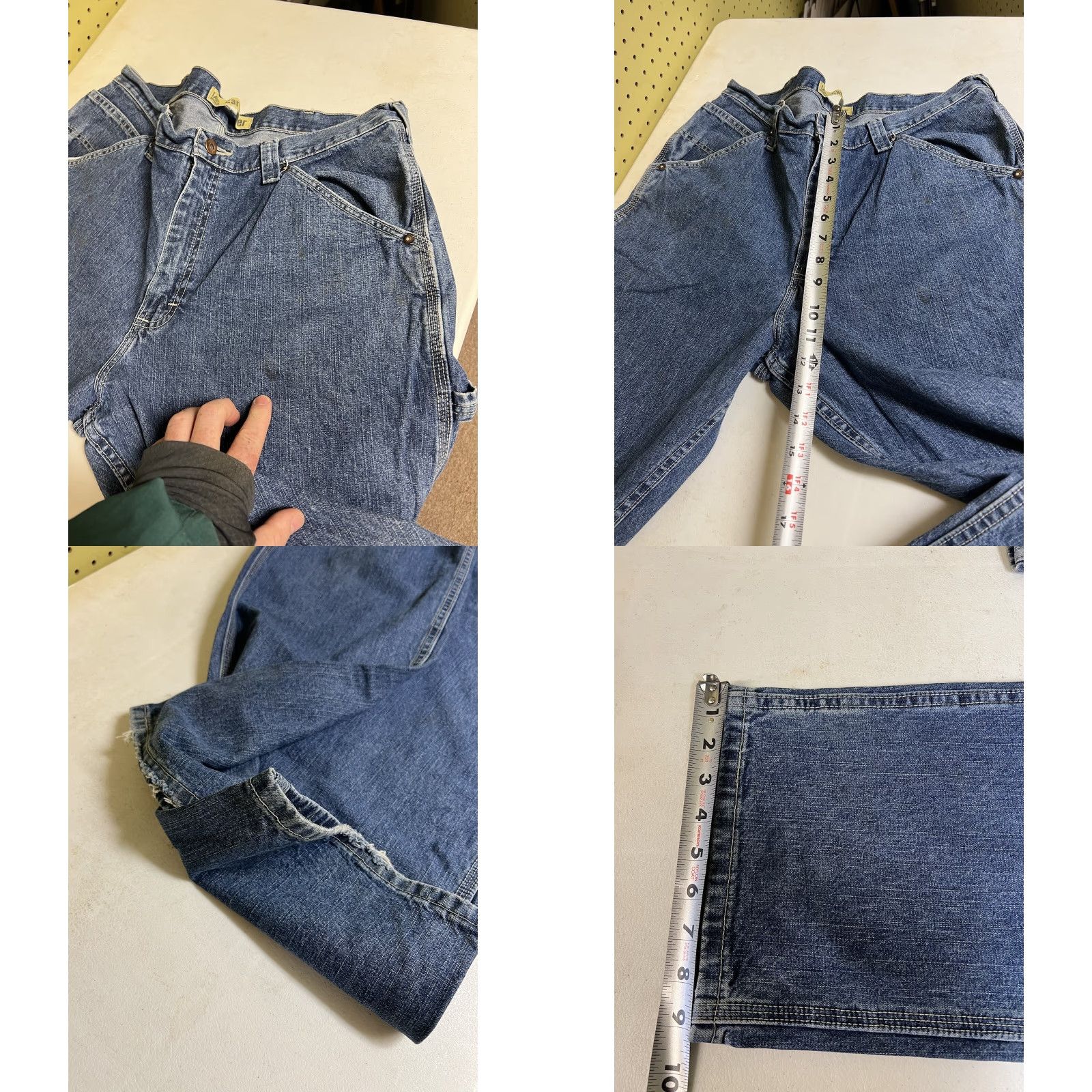 Lee VINTAGE Lee Dungarees Jeans Mens 36X34 Carpenter PAINTER Distressed Skater Relaxed Relaxed Size US 36 / EU 52 - 8 Thumbnail