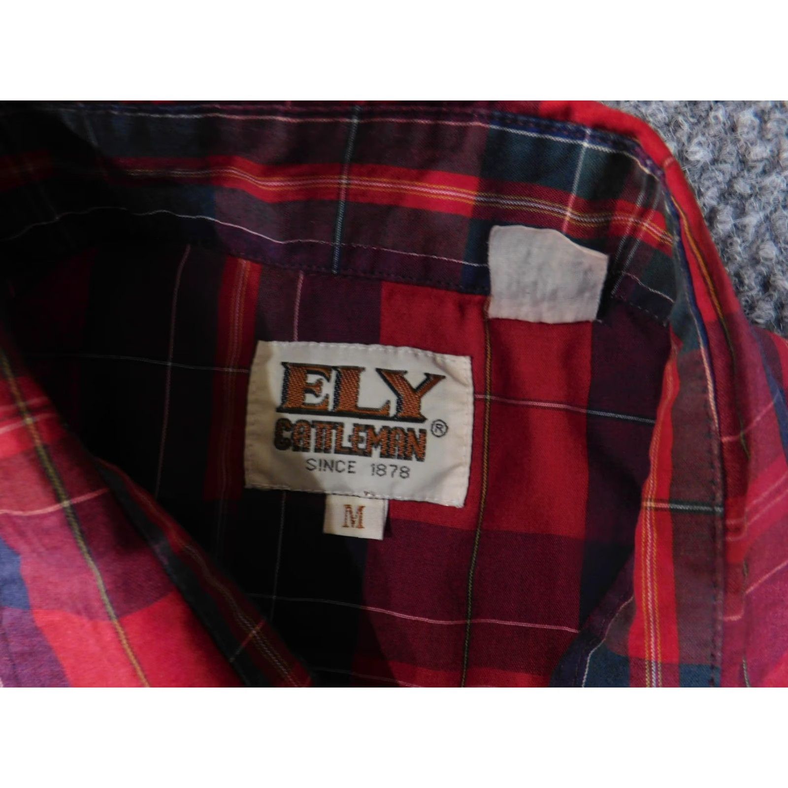 Vintage VINTAGE Ely Cattleman Shirt Mens M Red Blue Plaid Western Pearl Snap 80s Size US M / EU 48-50 / 2 - 7 Thumbnail
