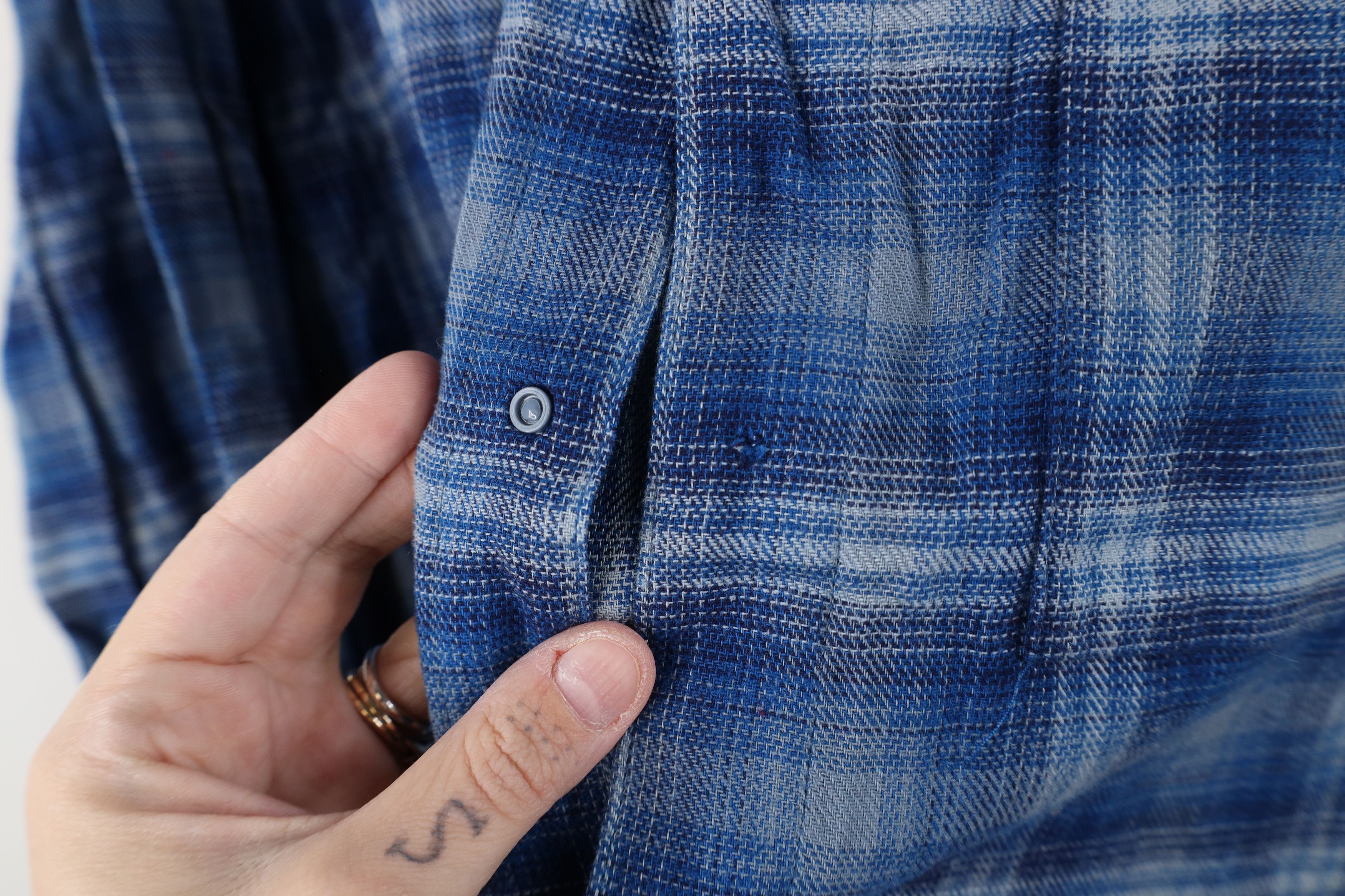 Under Armour Under Armour Flannel Collared Button Shirt Blue Plaid Size US XXL / EU 58 / 5 - 6 Thumbnail