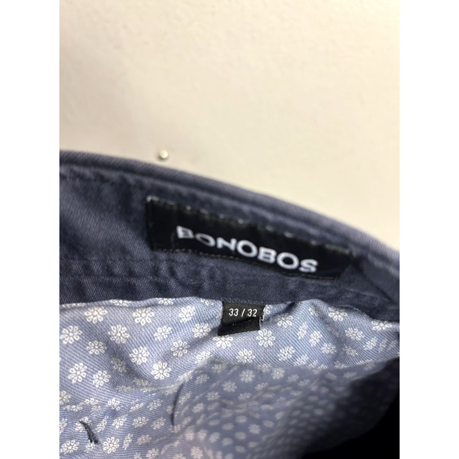 Bonobos Bonobos Pants Mens 34x32 Blue Cotton Chino Flat Front Pockets Tapered Leg Casual Reading: 33x32? Size US 33 - 5 Thumbnail