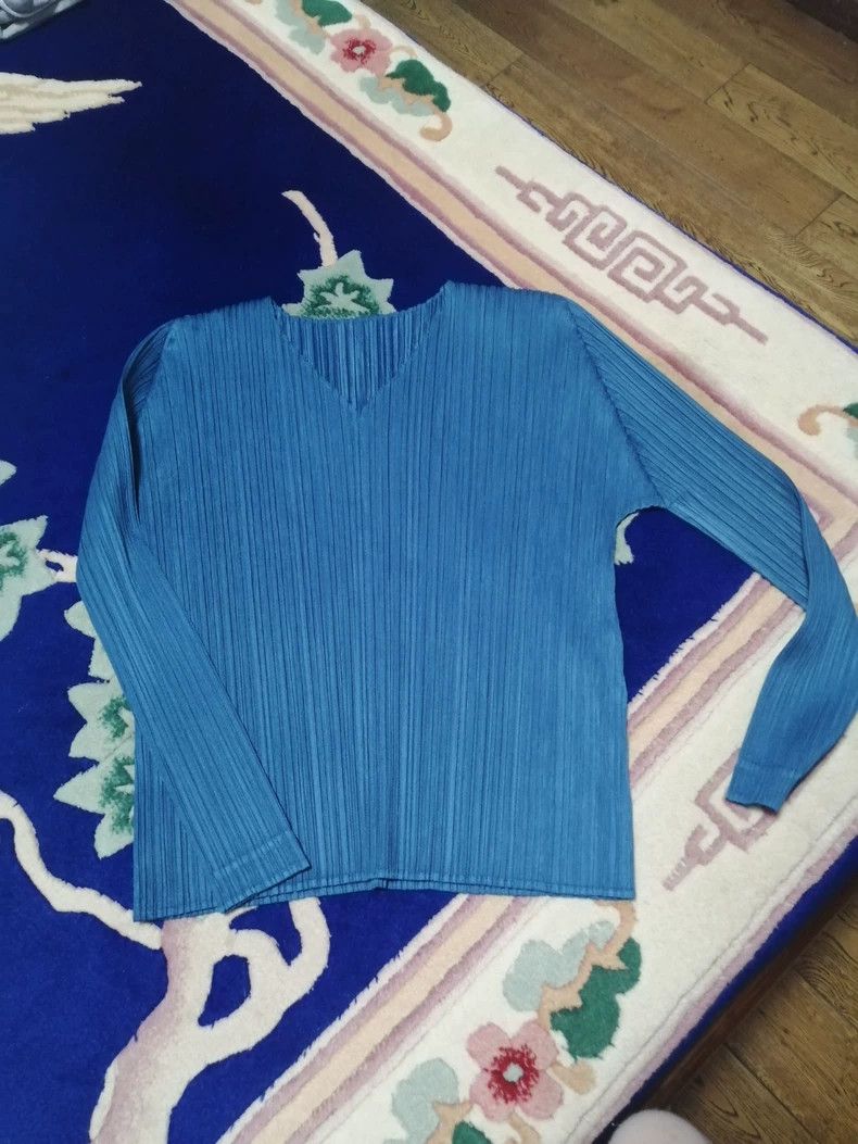 Issey Miyake issey miyake size:3 Blue long-sleeved top 2505-Nextarrow Size XXS / US 00 / IT 34 - 2 Thumbnail