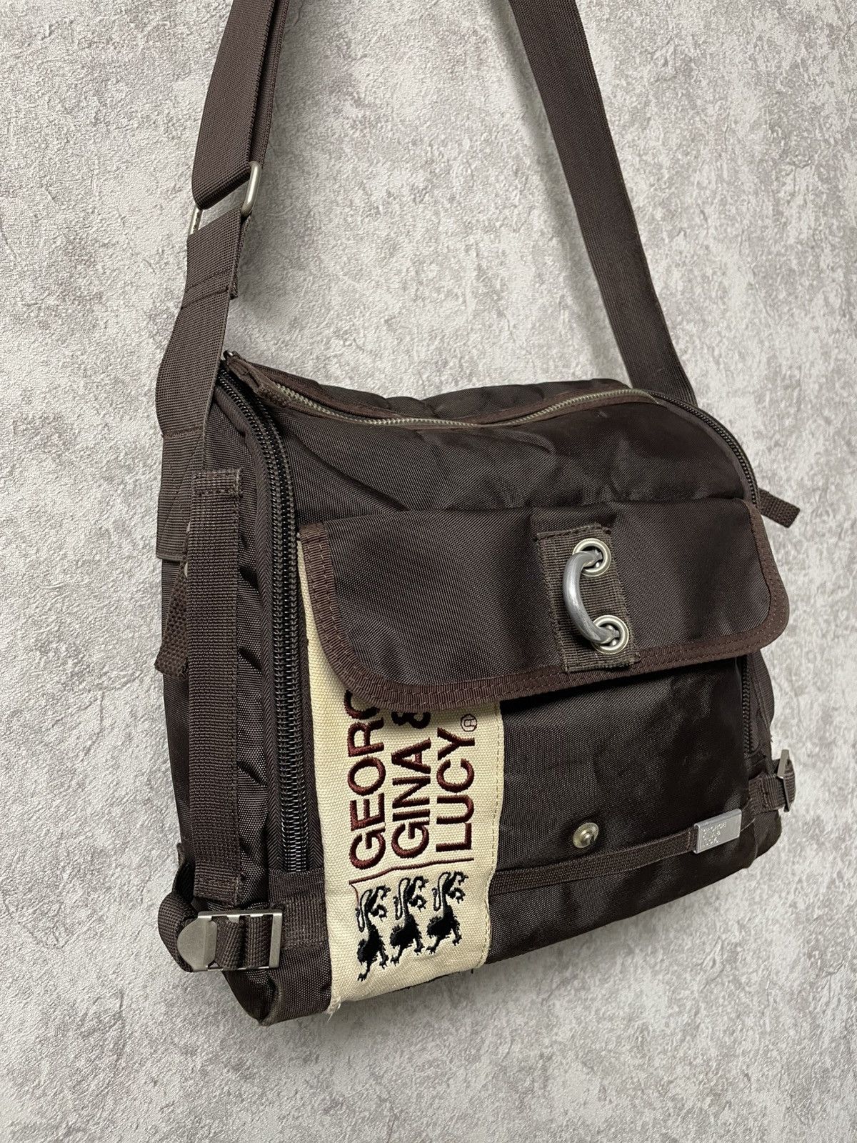 Vintage GGL George Gina Lucy Brown Shoulder Bag Mr.Postman Japanese Size ONE SIZE - 2 Thumbnail
