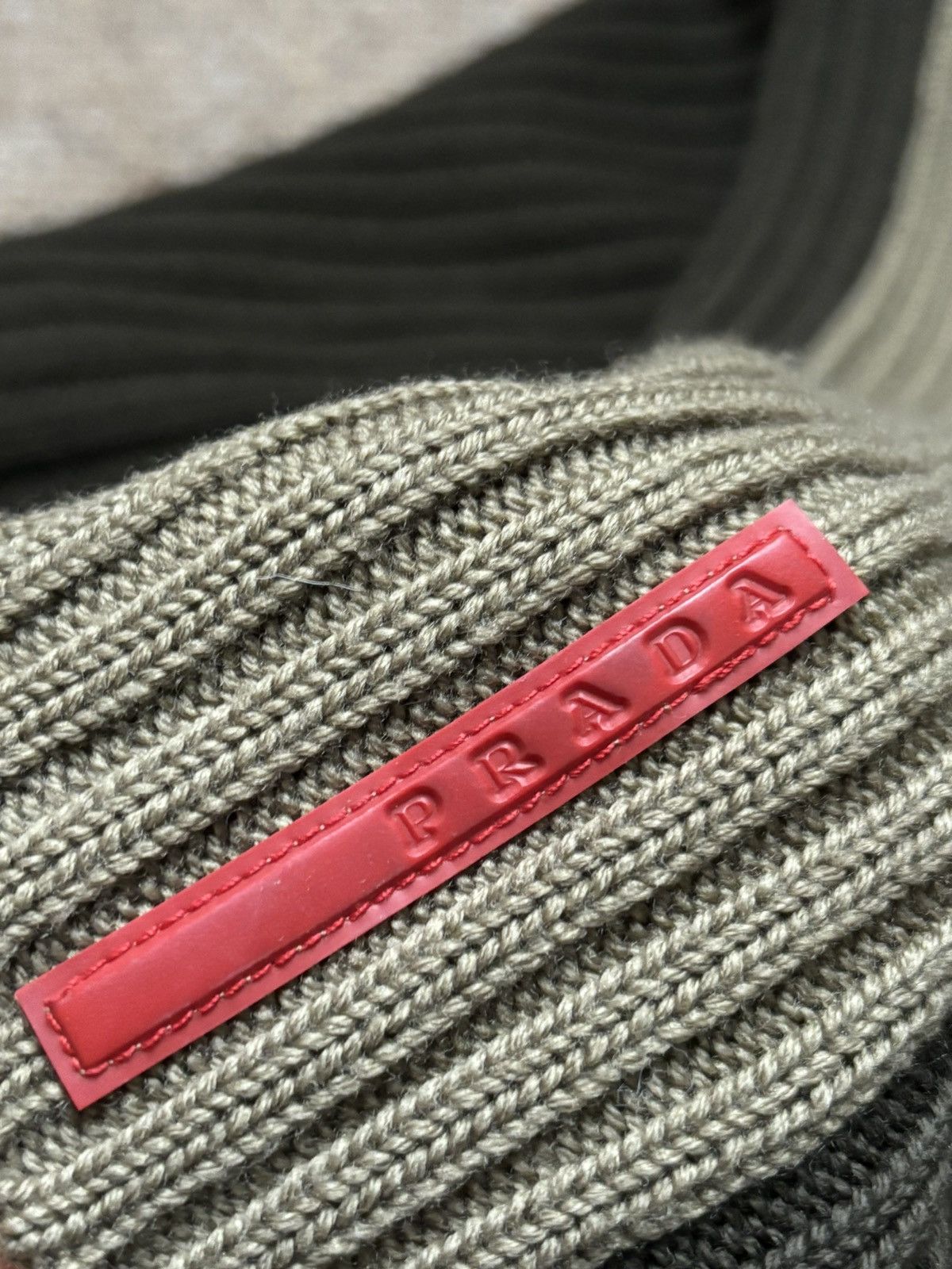 Prada PRADA KHAKI ARMY STYLE TWO TONE KNIT Size S / US 4 / IT 40 - 6 Thumbnail