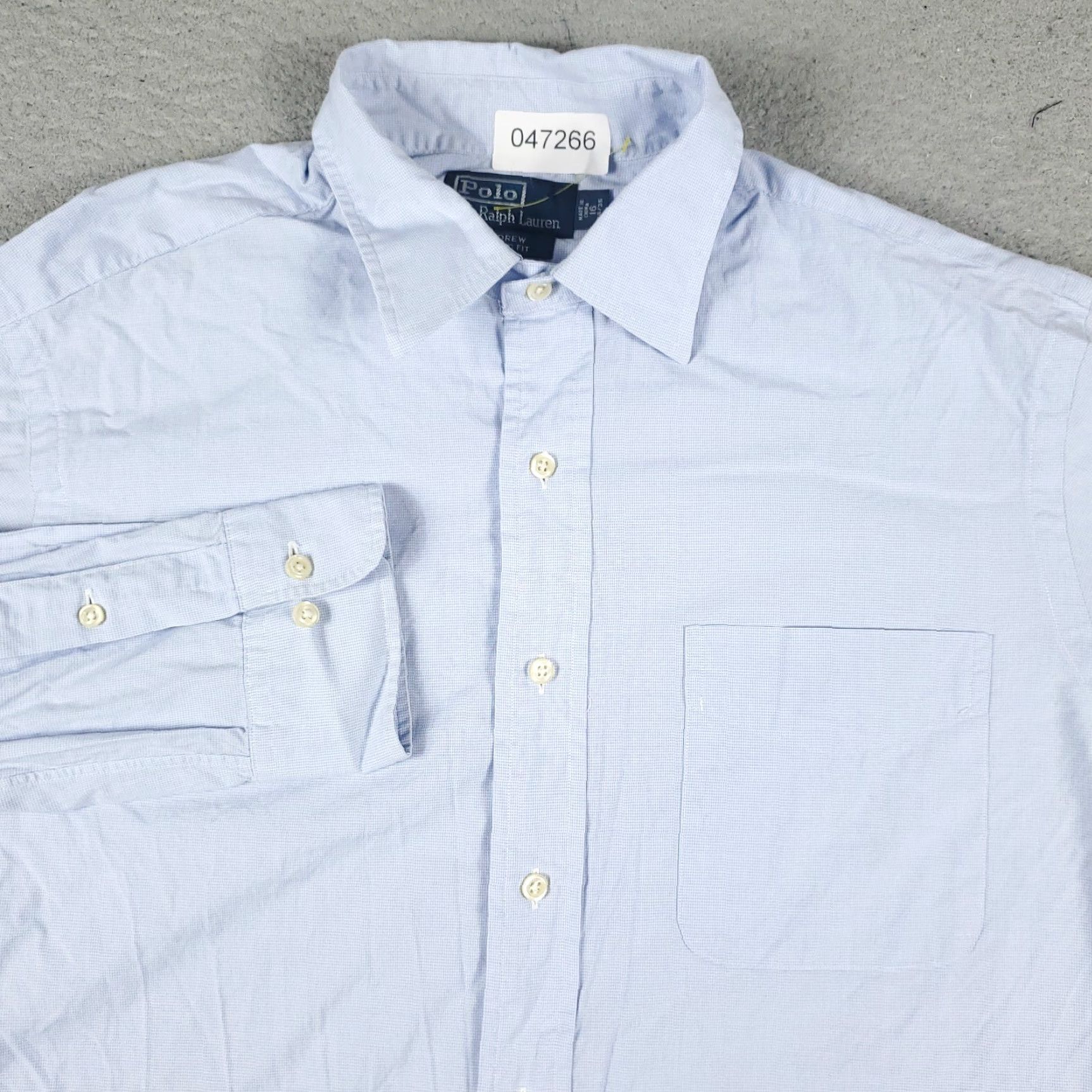 Ralph Lauren Ralph Lauren Dress Shirt Mens 16 Blue Cotton Button-Down Long Sleeve Regular Mens Size 42R - 2 Thumbnail