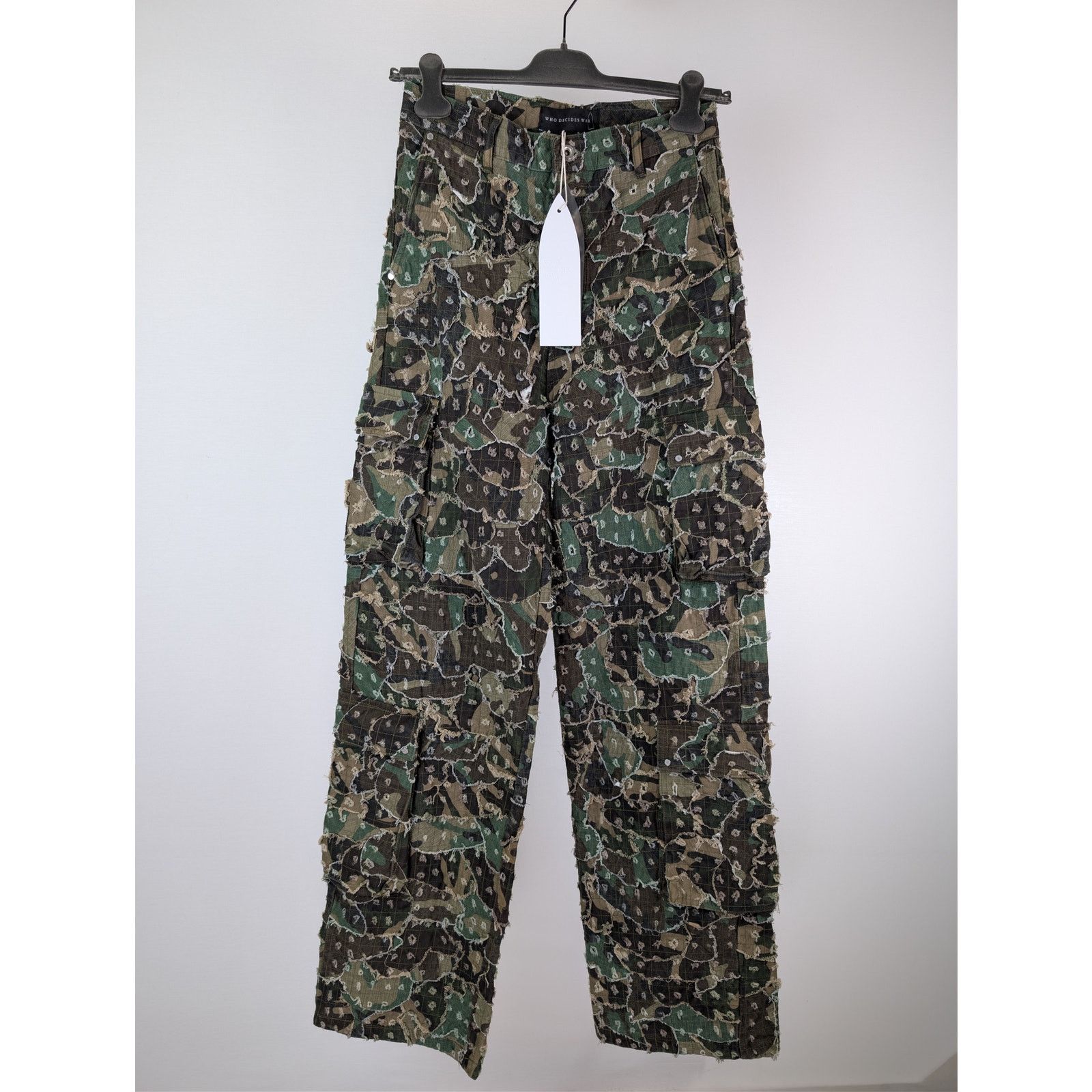 Who Decides War o1rshd1 Micro Distressed Cargo Pants in Olive Size US 30 / EU 46 - 9 Thumbnail