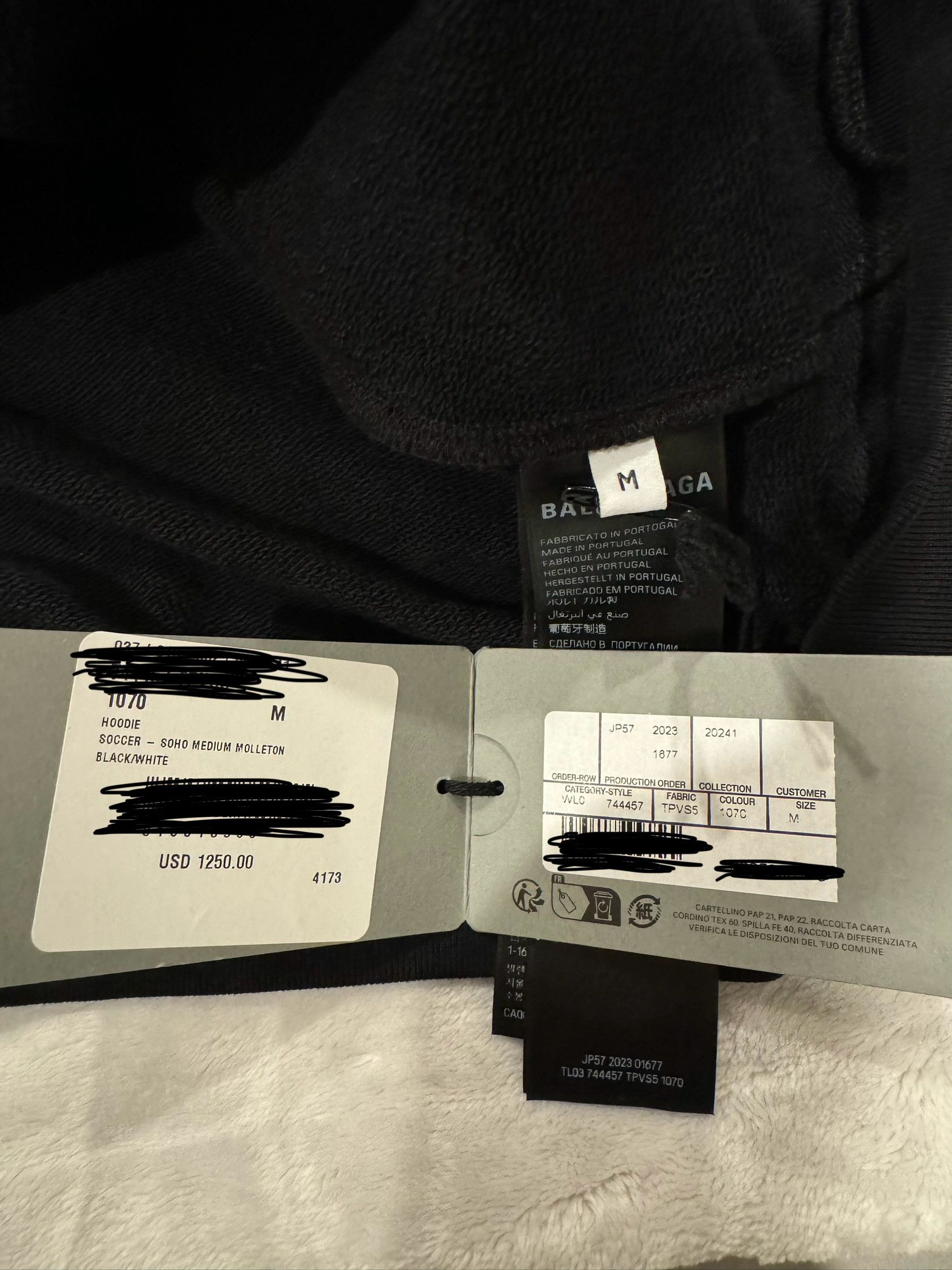 Balenciaga BALENCIAGA *SOHO* SOCCER HOODIE Size US M / EU 48-50 / 2 - 6 Thumbnail