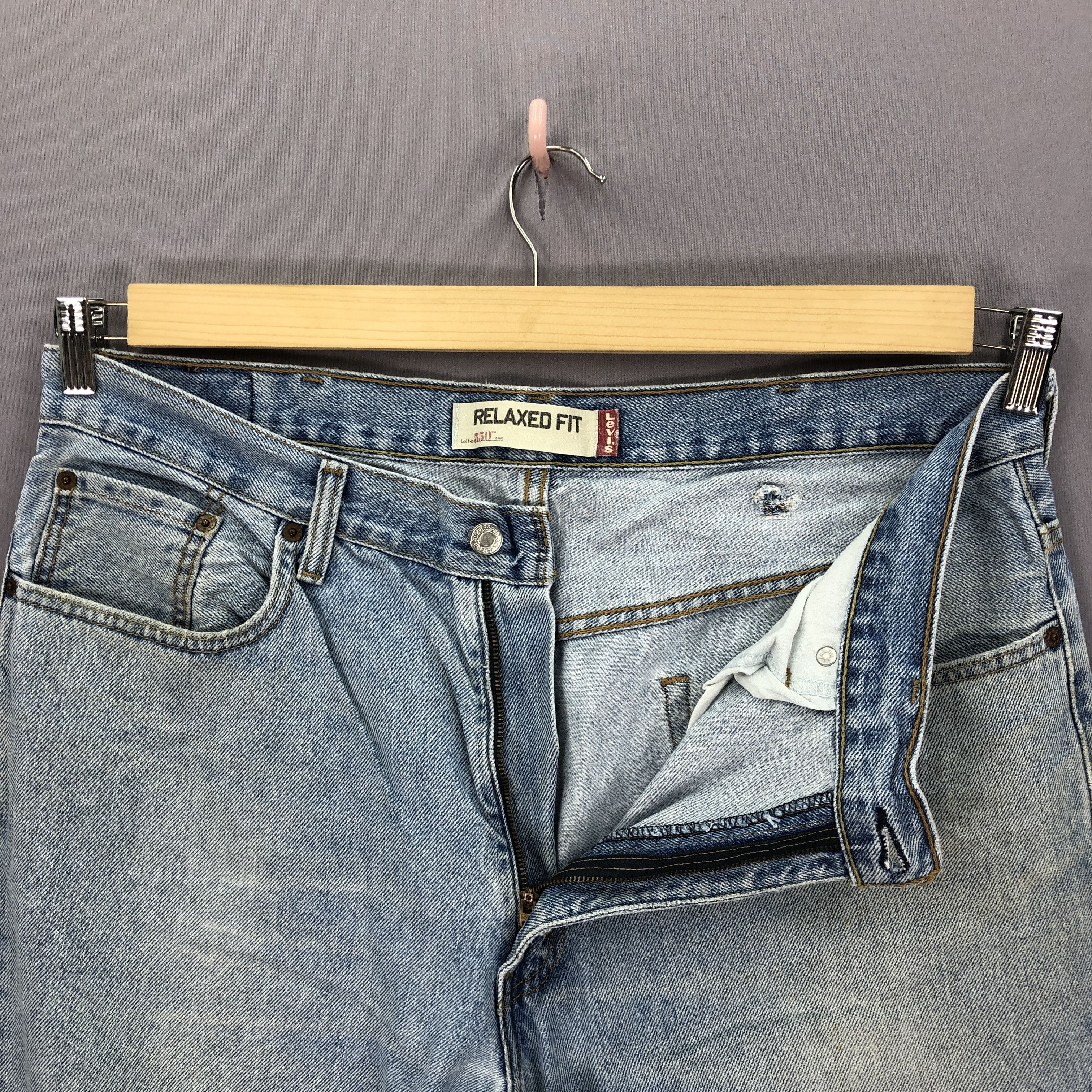 Levi's Vintage Y2K Levis 550 Baggy Light Wash Faded Jeans Denim Size US 36 / EU 52 - 5 Thumbnail