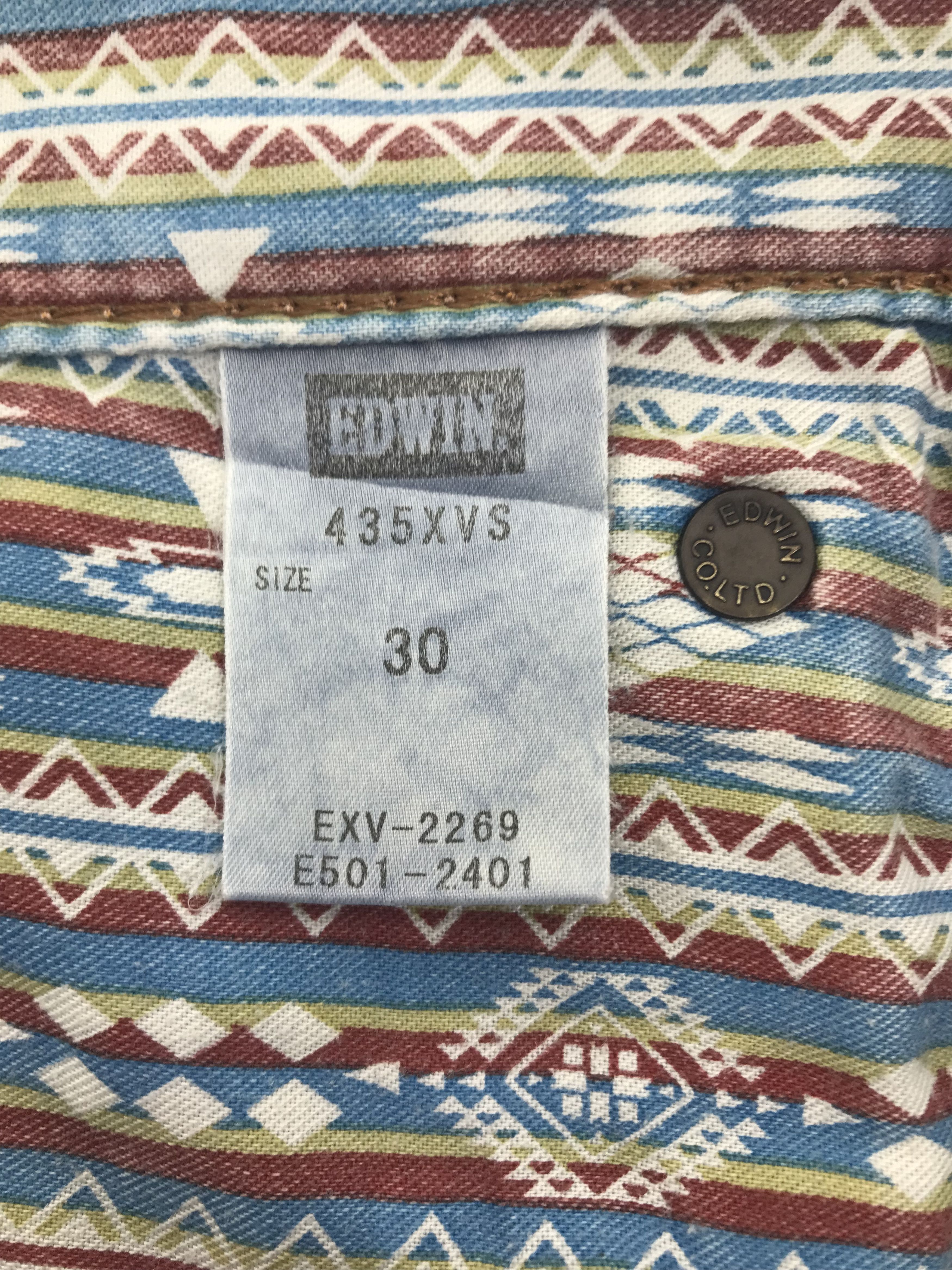 Edwin Vintage Edwin 435 XVS Buckle Back Jeans Size US 30 / EU 46 - 10 Thumbnail