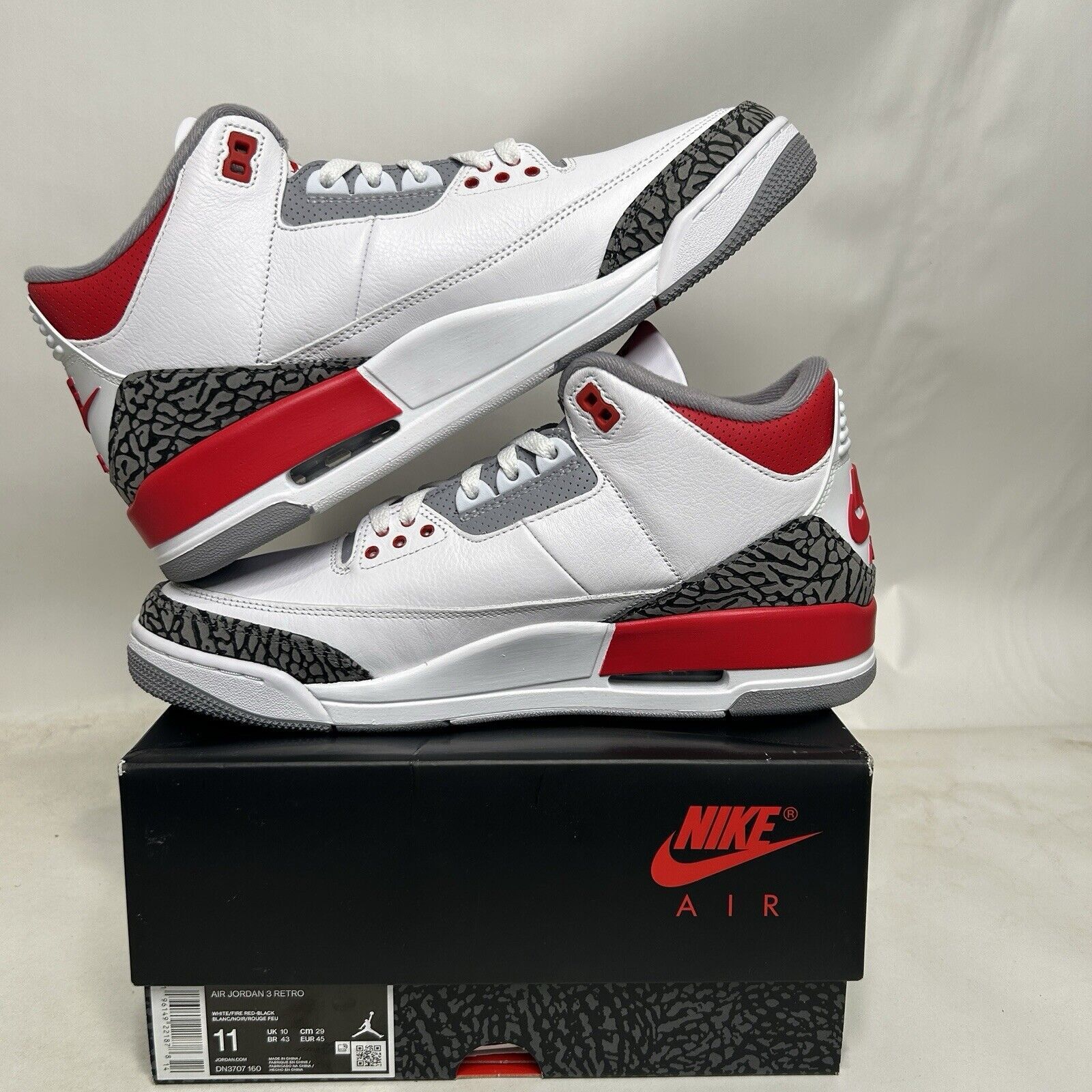 Jordan Brand Nike Shoes Air Jordan 3 Retro OG “Fire Red” 2024 Size US 11 / EU 44 - 3 Thumbnail