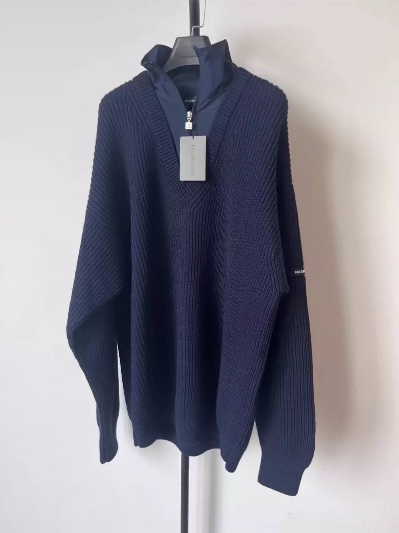 Balenciaga Balenciaga Patchwork layered pullover long-sleeve sweater Size US S / EU 44-46 / 1 - 1 Thumbnail