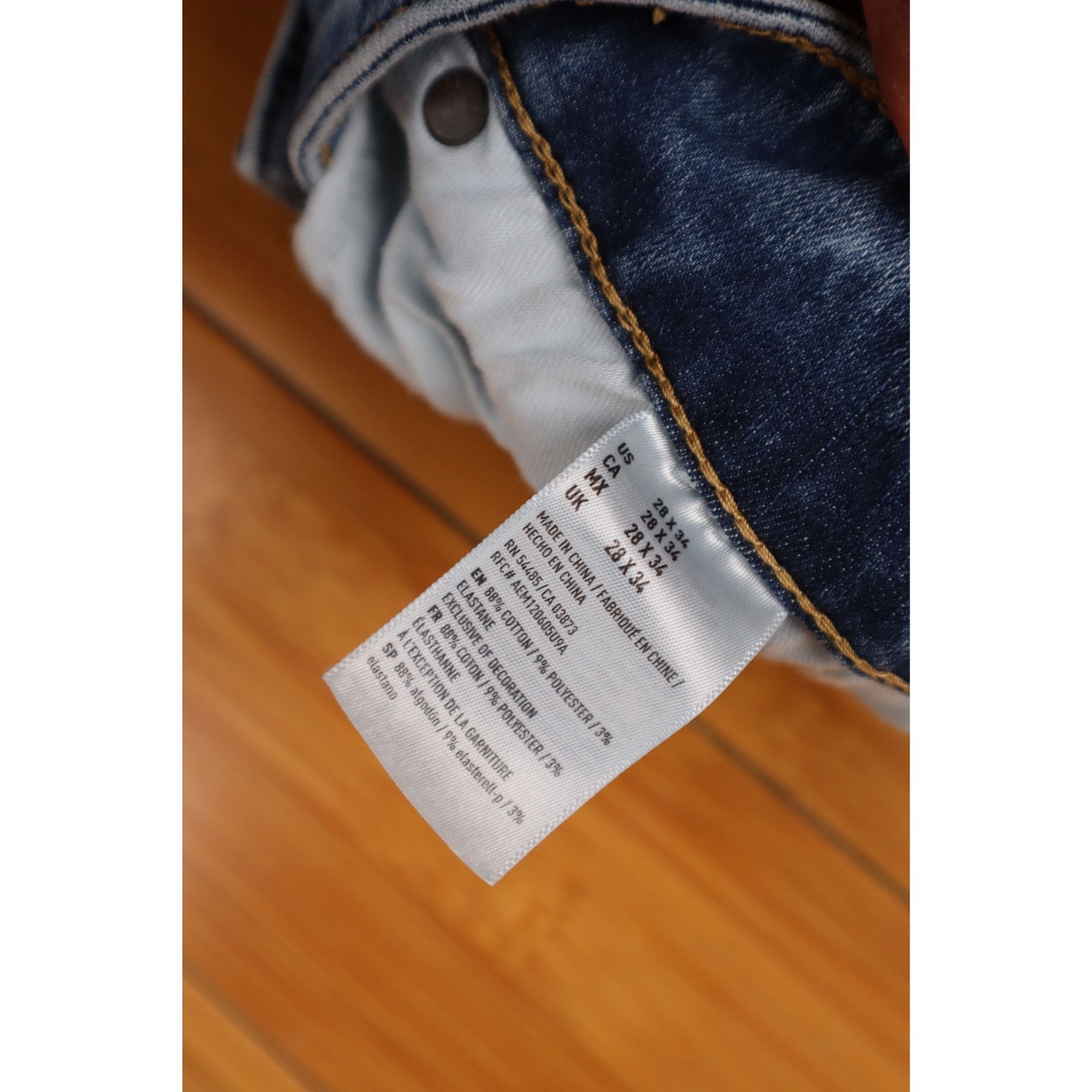 American Eagle Outfitters American Eagle Extreme Flex Jeans 28x34 Distressed Studio Wa Size 28" / US 6 / IT 42 - 5 Thumbnail
