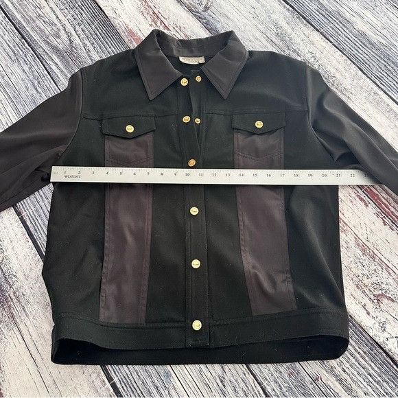 St. John St. John by Marie Gray Black Snap Button Women’s Blazer Jack Size L / US 10 / IT 46 - 7 Thumbnail
