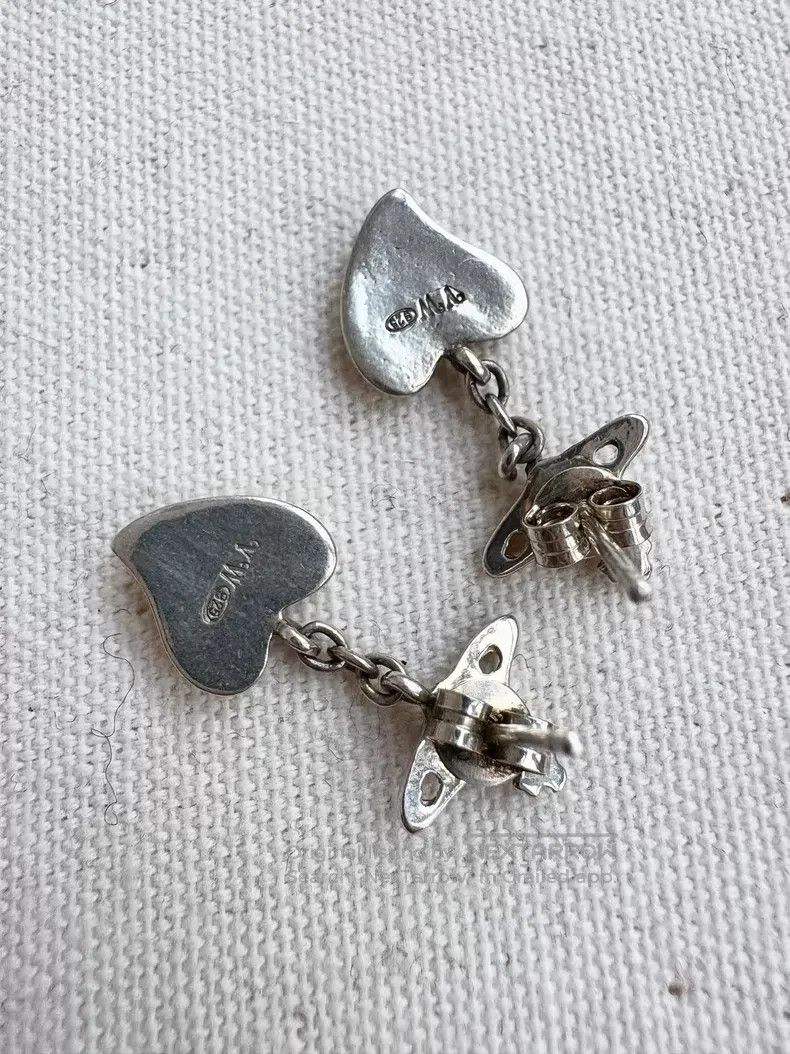 Vivienne Westwood Vivienne Westwood Pure silver Saturn heart earrings Size ONE SIZE - 3 Thumbnail