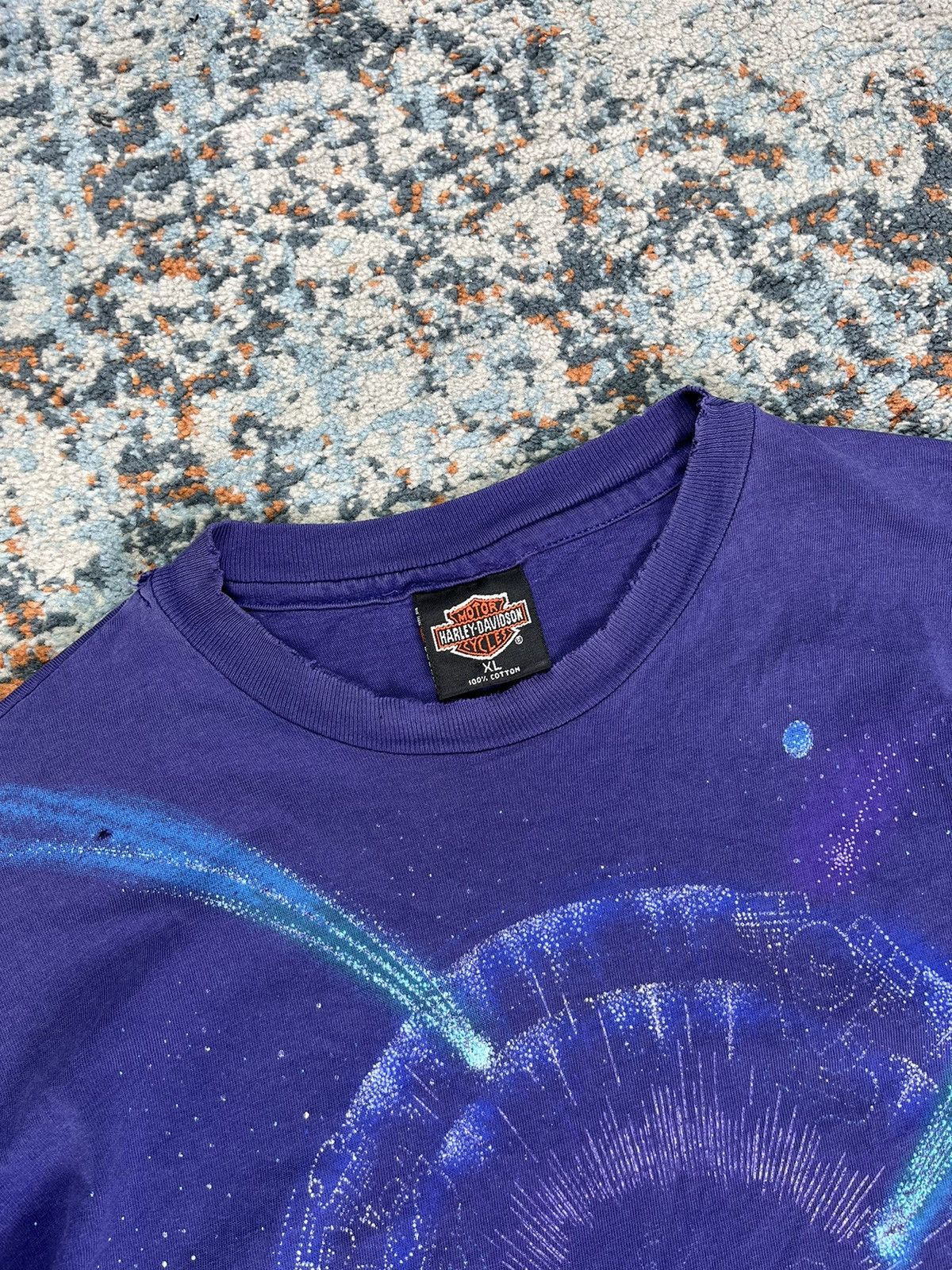 Harley Davidson × Vintage Vintage 1995 Harley Davidson all over print tee rare grail Size US XL / EU 56 / 4 - 10 Thumbnail