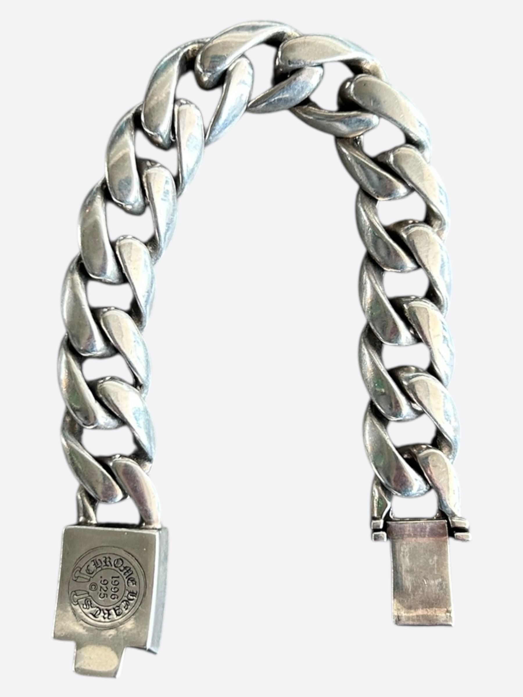 Chrome Hearts Chrome Hearts Silver & Diamond Cross Cuban Bracelet Size ONE SIZE - 2 Thumbnail