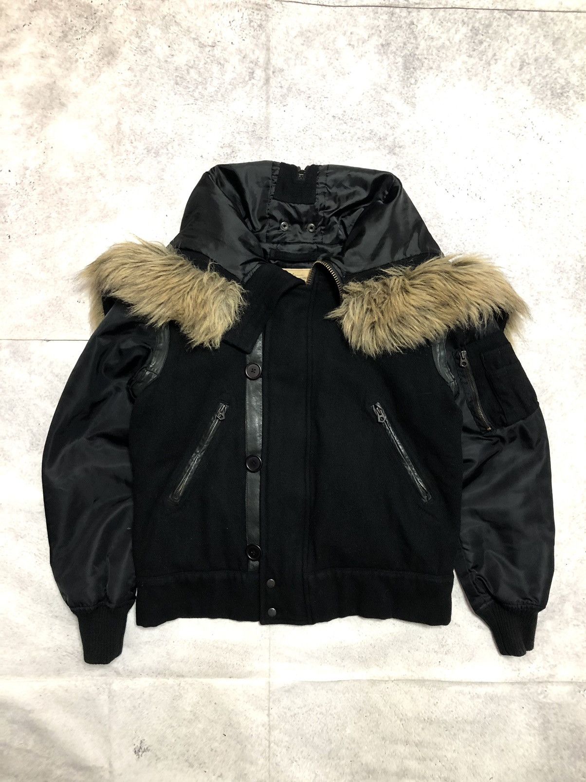 Number (N)ine Avirex Japan N-2B Wool / Nylon / Leather Bomber