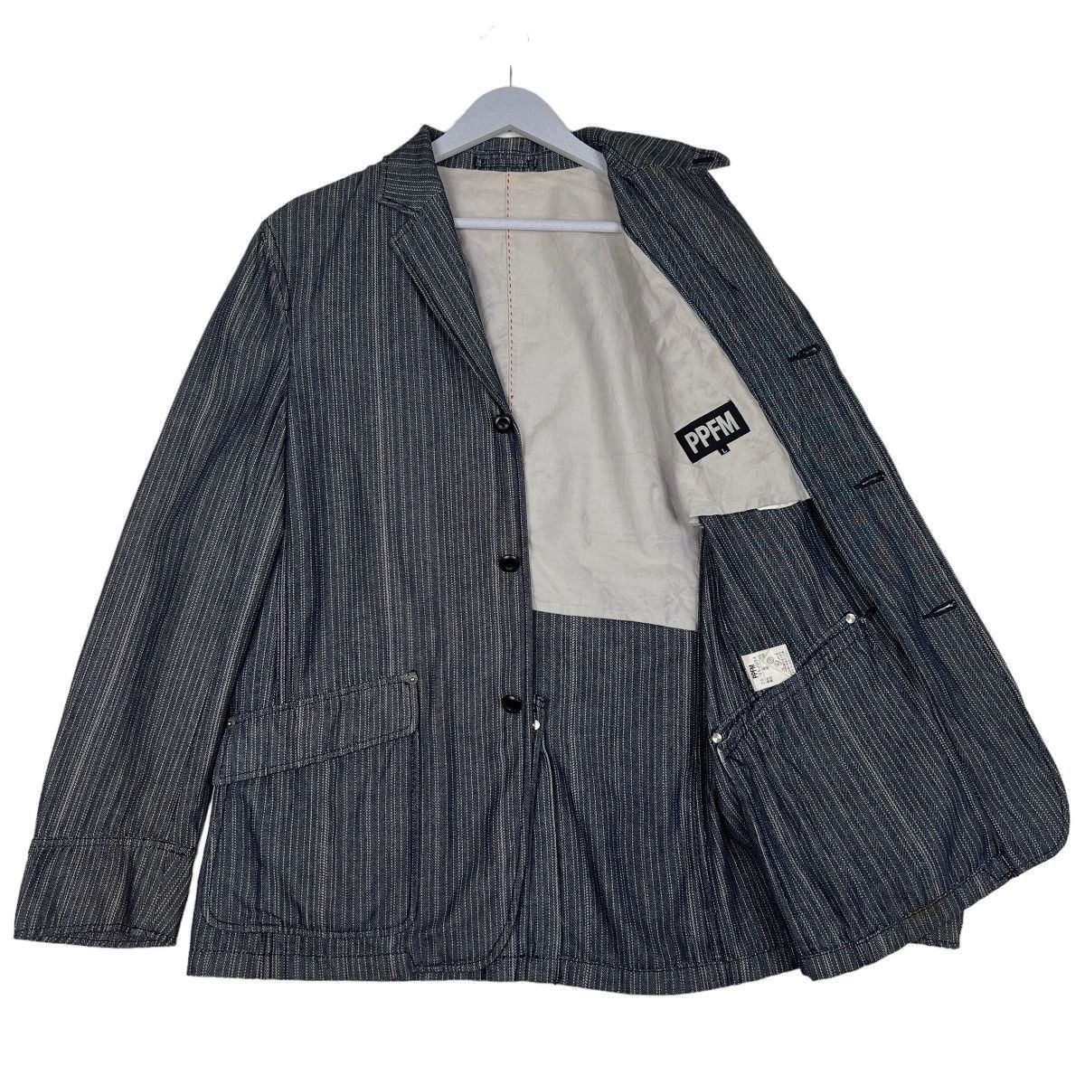 PPFM 🔥 PPFM STRIPE DENIM JACKET Size US L / EU 52-54 / 3 - 9 Thumbnail