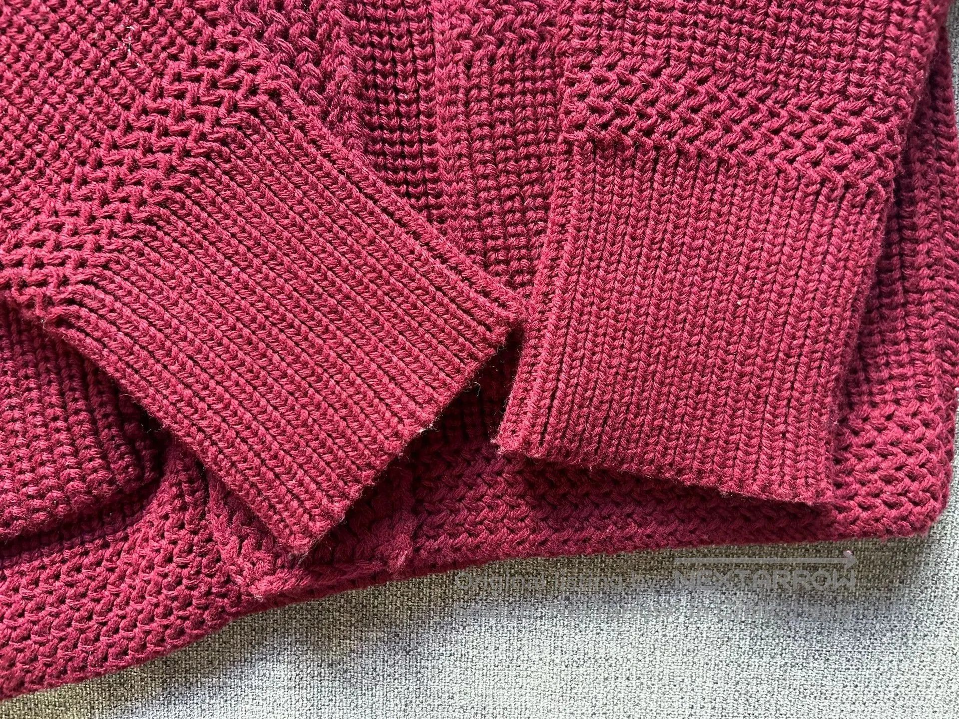 The Real McCoy's Joe McCoy Wool Sweater in Burgundy. Size US M / EU 48-50 / 2 - 4 Thumbnail
