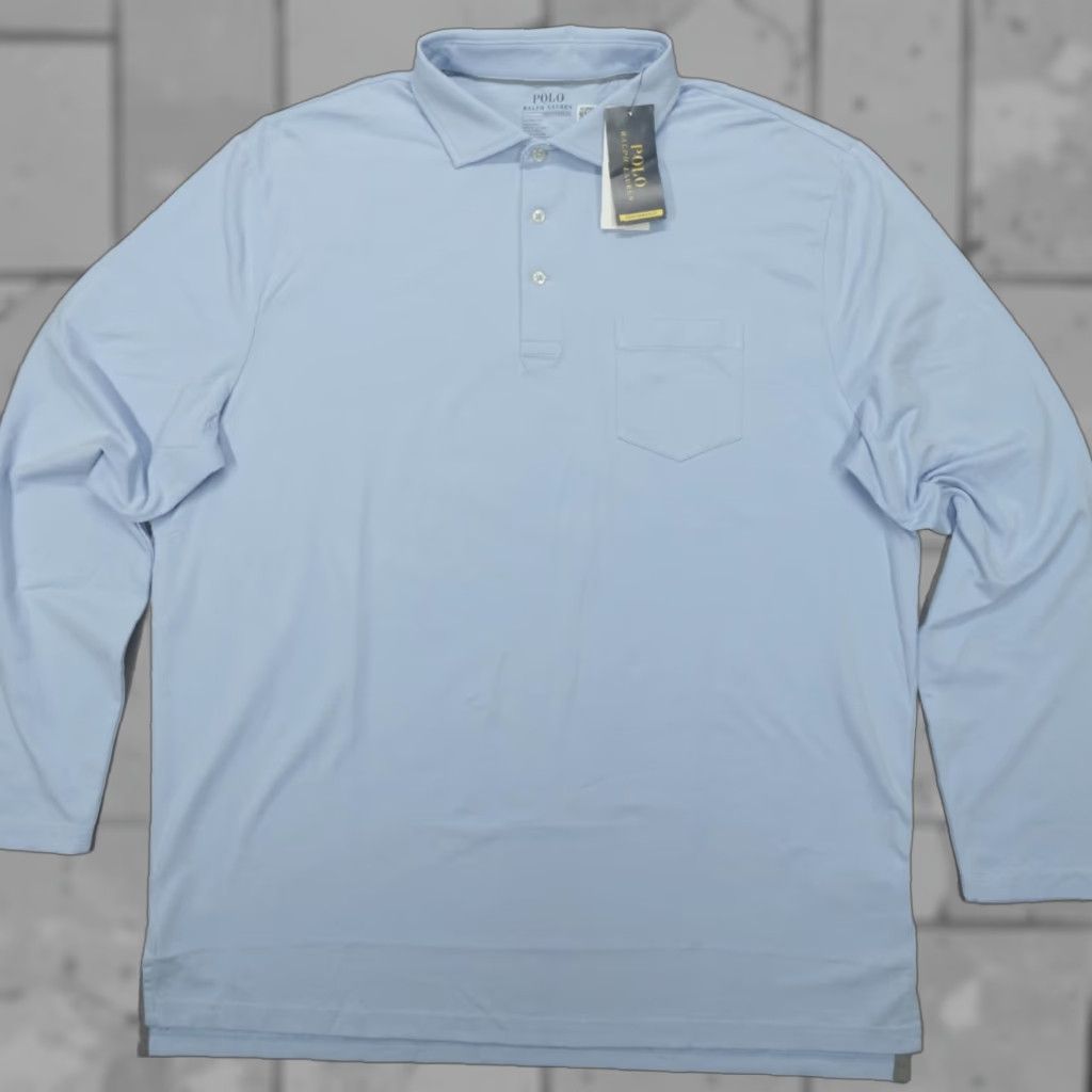 Ralph Lauren Ralph Lauren Performance Long Sleeve Polo Shirt Men's XL Blue Classic Fit Shirt Size US XL / EU 56 / 4 - 1 Thumbnail