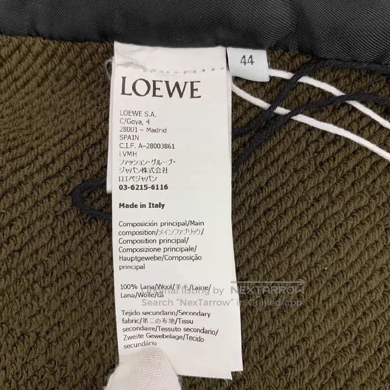 Loewe Loewe Green Wool Hooded Drawstring Notched Collar Single-B Size M / US 6-8 / IT 42-44 - 6 Thumbnail