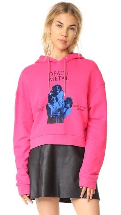 Alexander McQueen × McQ Alexander McQueen Alexander McQueen MCQ Death Metal Cropped Oversize Hoodie Size S / US 4 / IT 40 - 1 Thumbnail