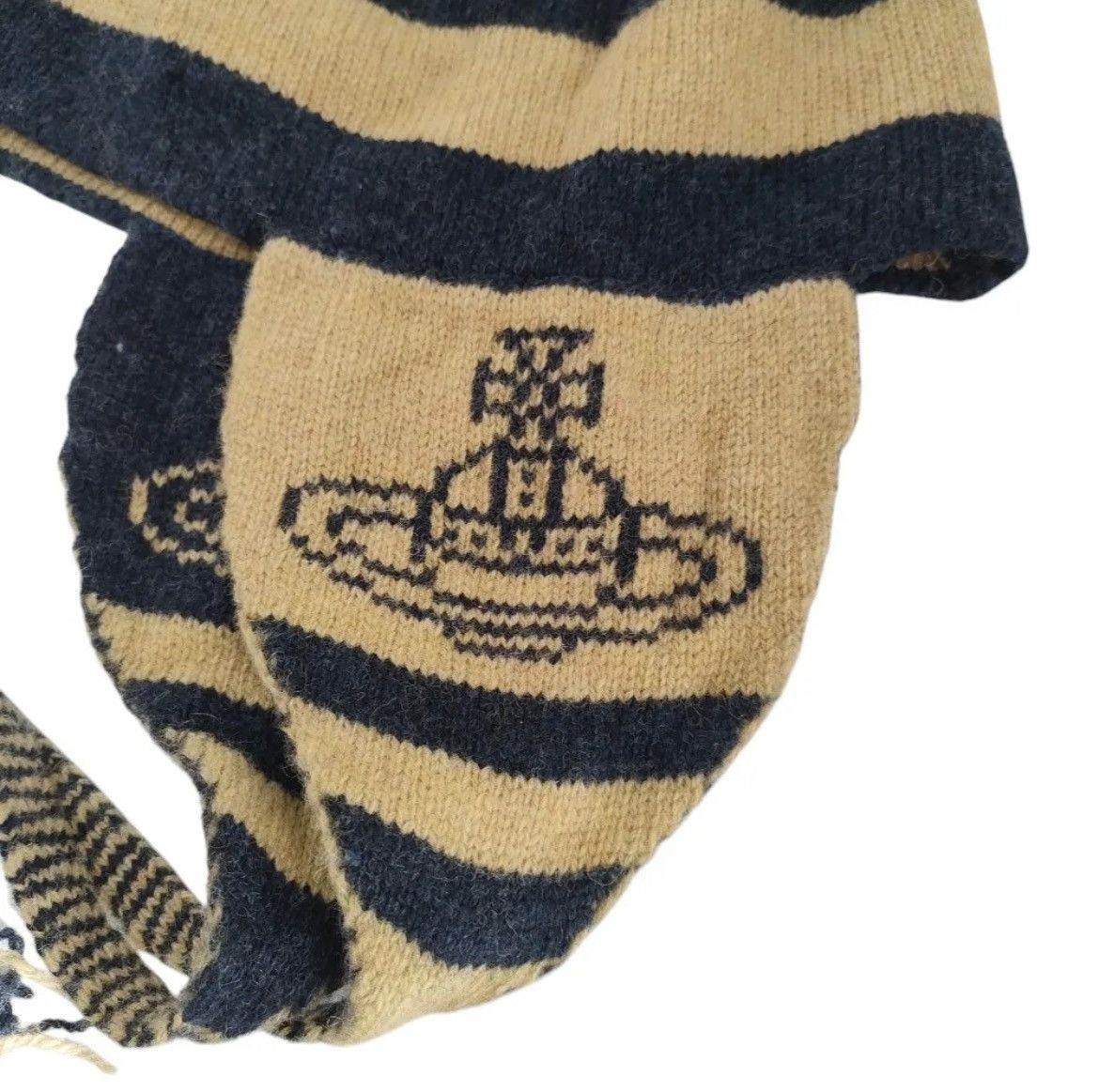 Vivienne Westwood ORB ear flap beanie hat Y2K punk