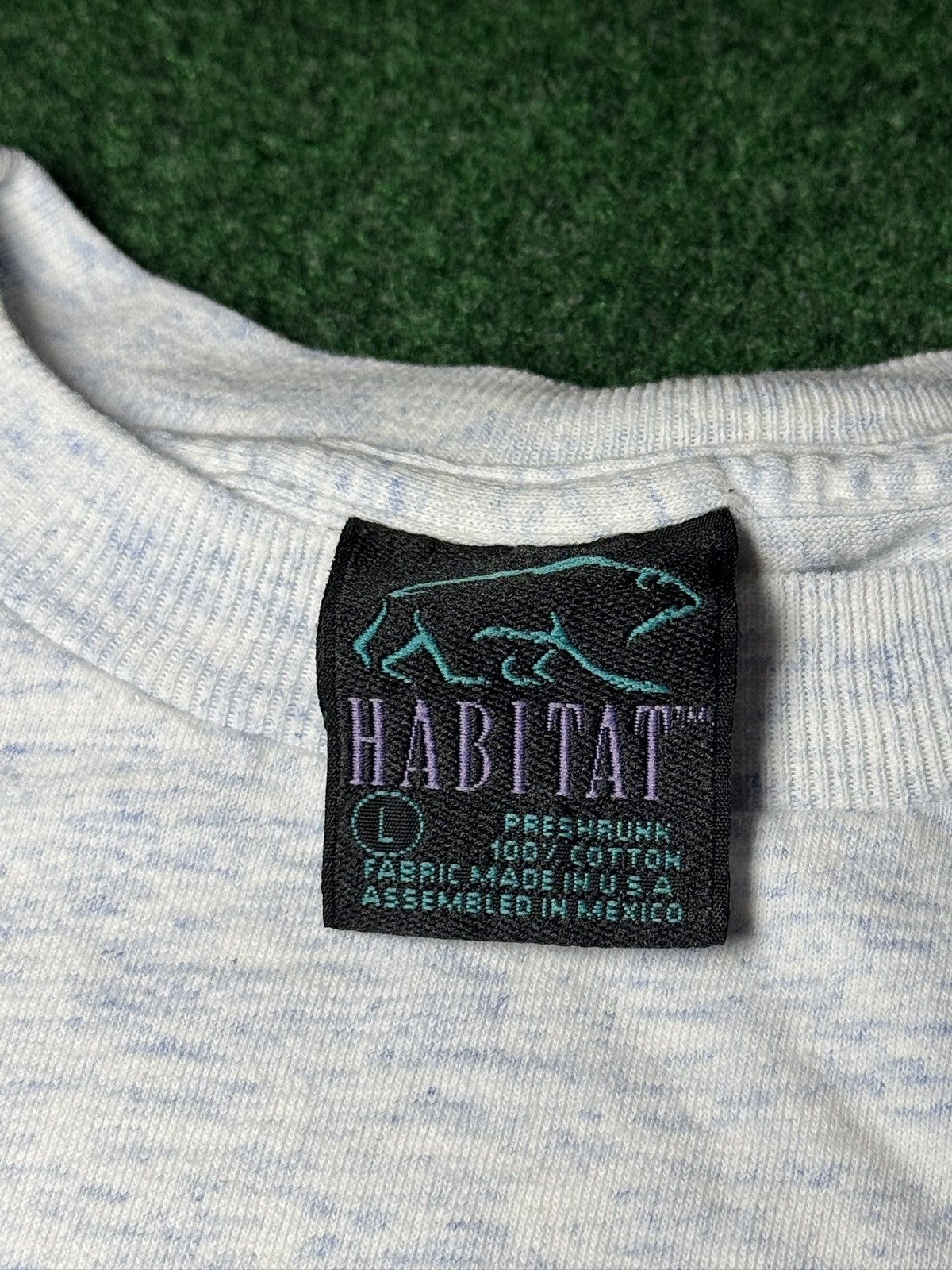 Habitat Humingbird Flower Nature Print 90s Wrap Around L T Shirt Size L / US 10 / IT 46 - 3 Thumbnail