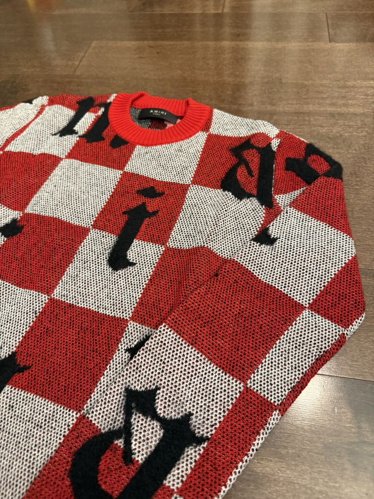 Amiri Amiri Logo Check Crewneck Size US XS / EU 42 / 0 - 2 Thumbnail