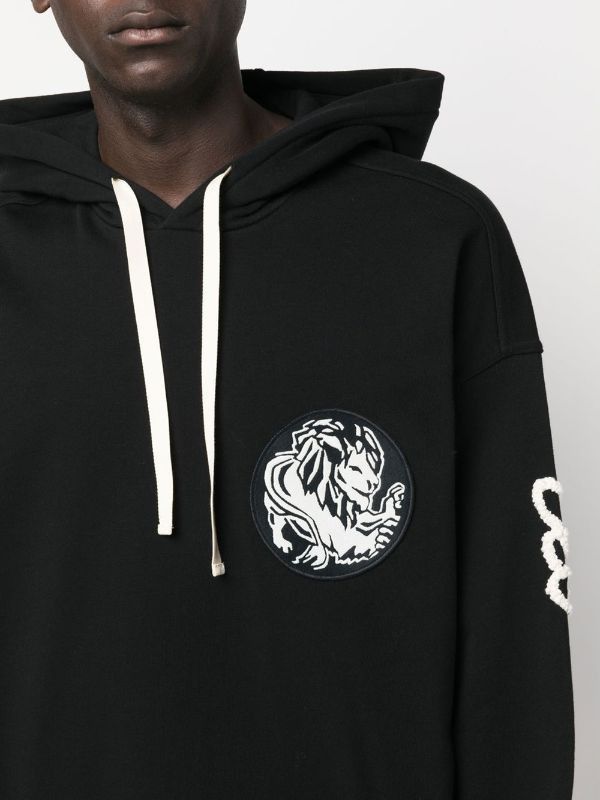 Jil Sander o1y1124 Embroidered Hoodie in Black & White Size US S / EU 44-46 / 1 - 5 Thumbnail