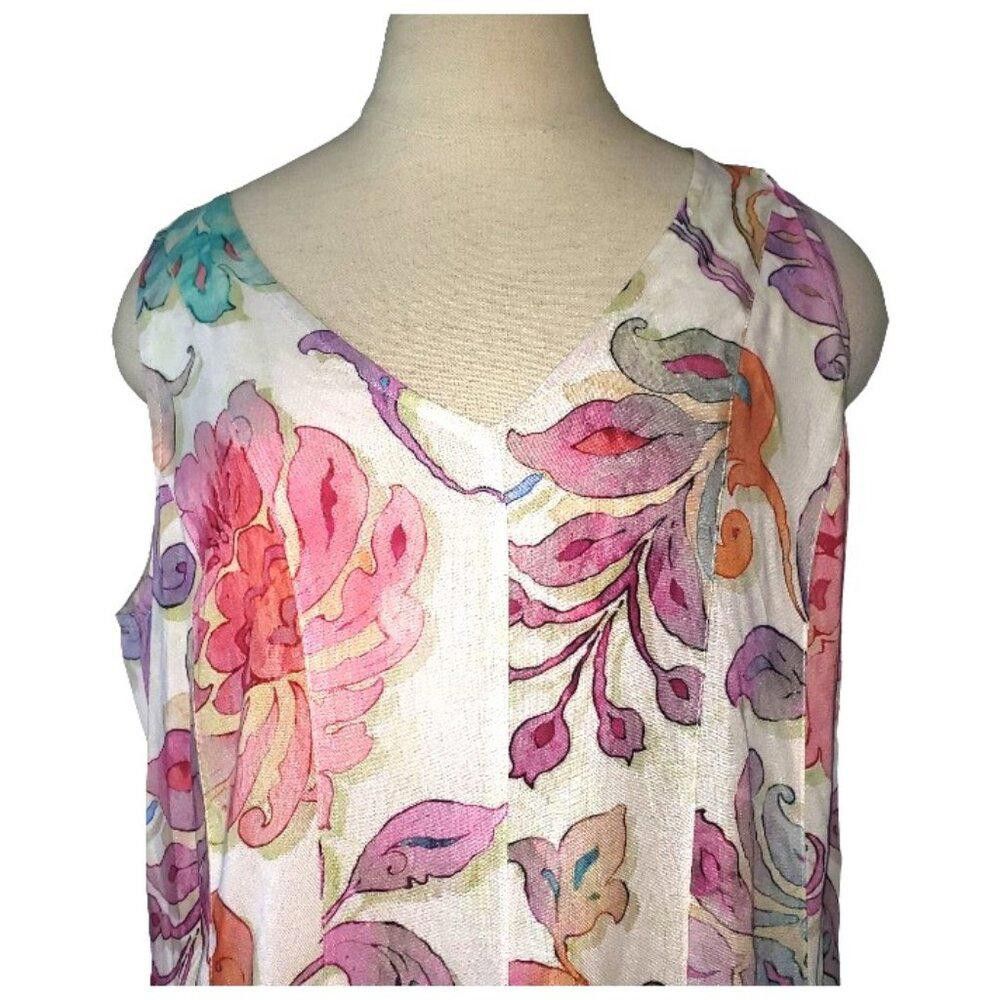 Designer CT1567 Soft Surroundings Flourish Maxi Dress M Size M / US 6-8 / IT 42-44 - 2 Thumbnail