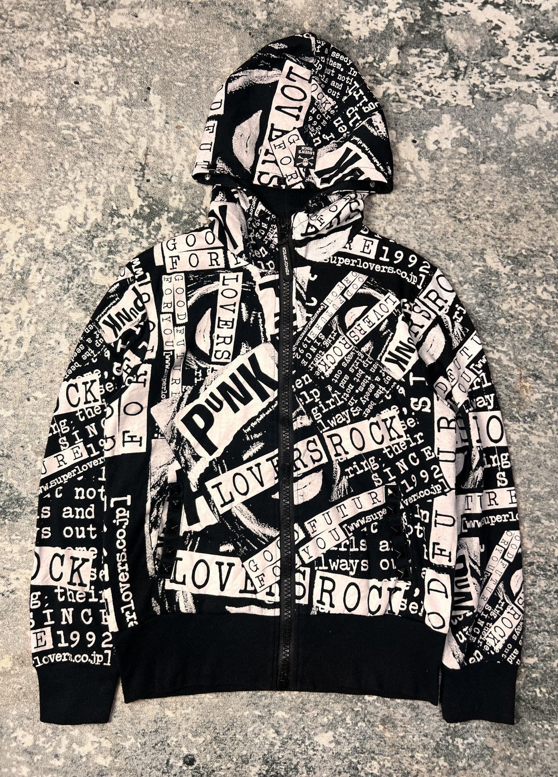 Hysteric Glamour Super Lovers Fullprint Punk Black Hoodie Size US M / EU 48-50 / 2 - 3 Thumbnail