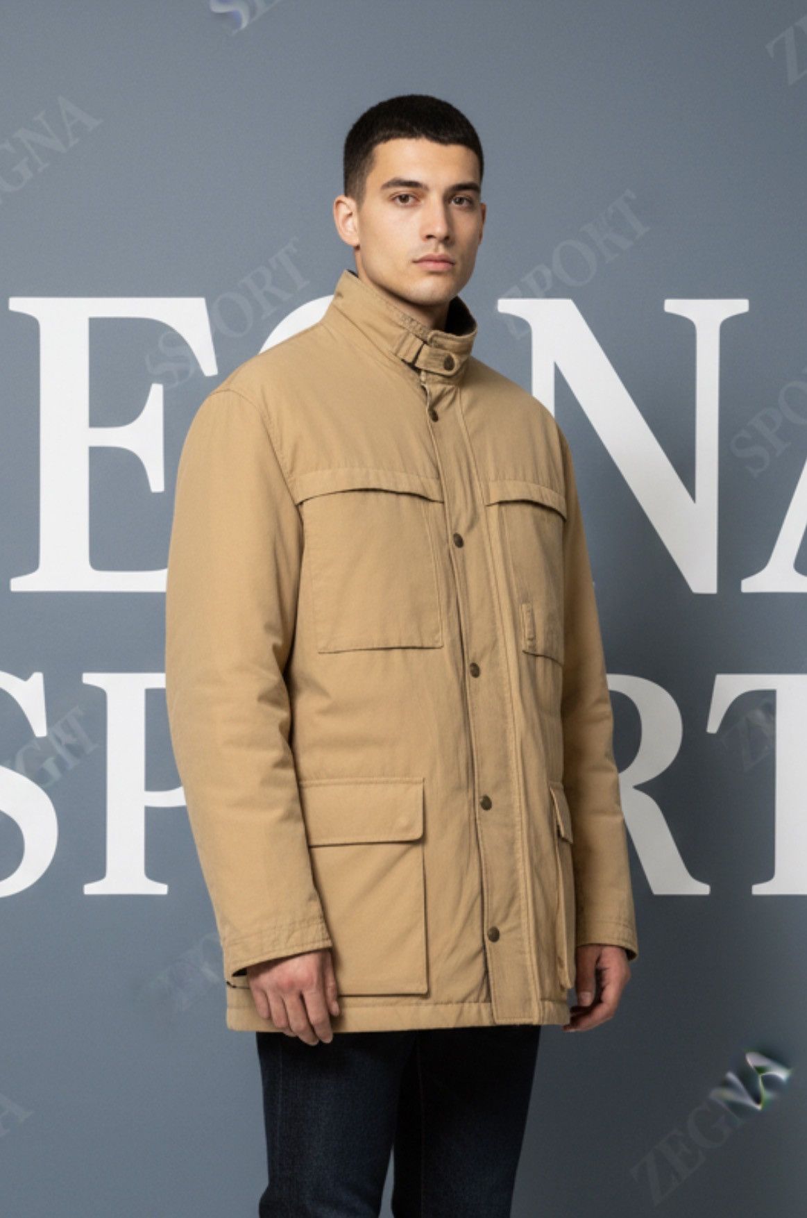Z Zegna Z Zegna down jacket patch logo beige size L Size US L / EU 52-54 / 3 - 1 Thumbnail