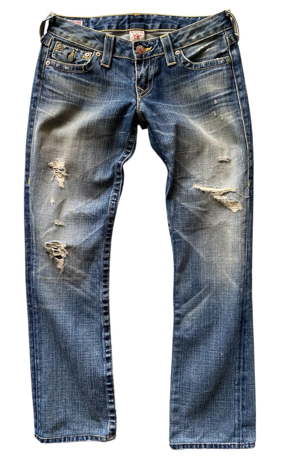 True Religion Distressed Denim Jeans – Blue Wash