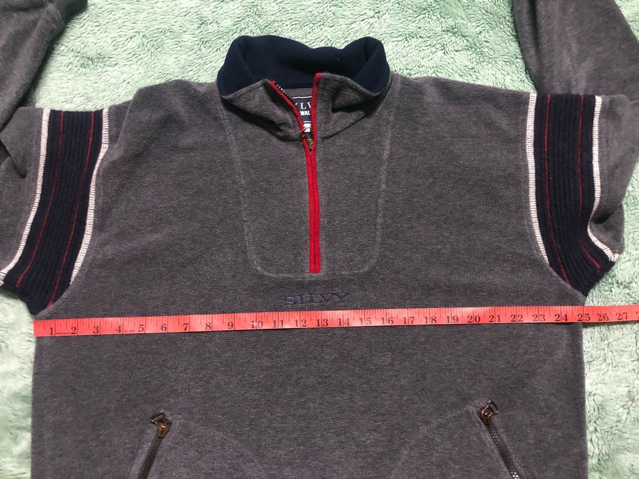 Other VINTAGE WALKING SILVY HALF ZIPPER CENTER FLEECE JACKET Size US L / EU 52-54 / 3 - 18 Thumbnail