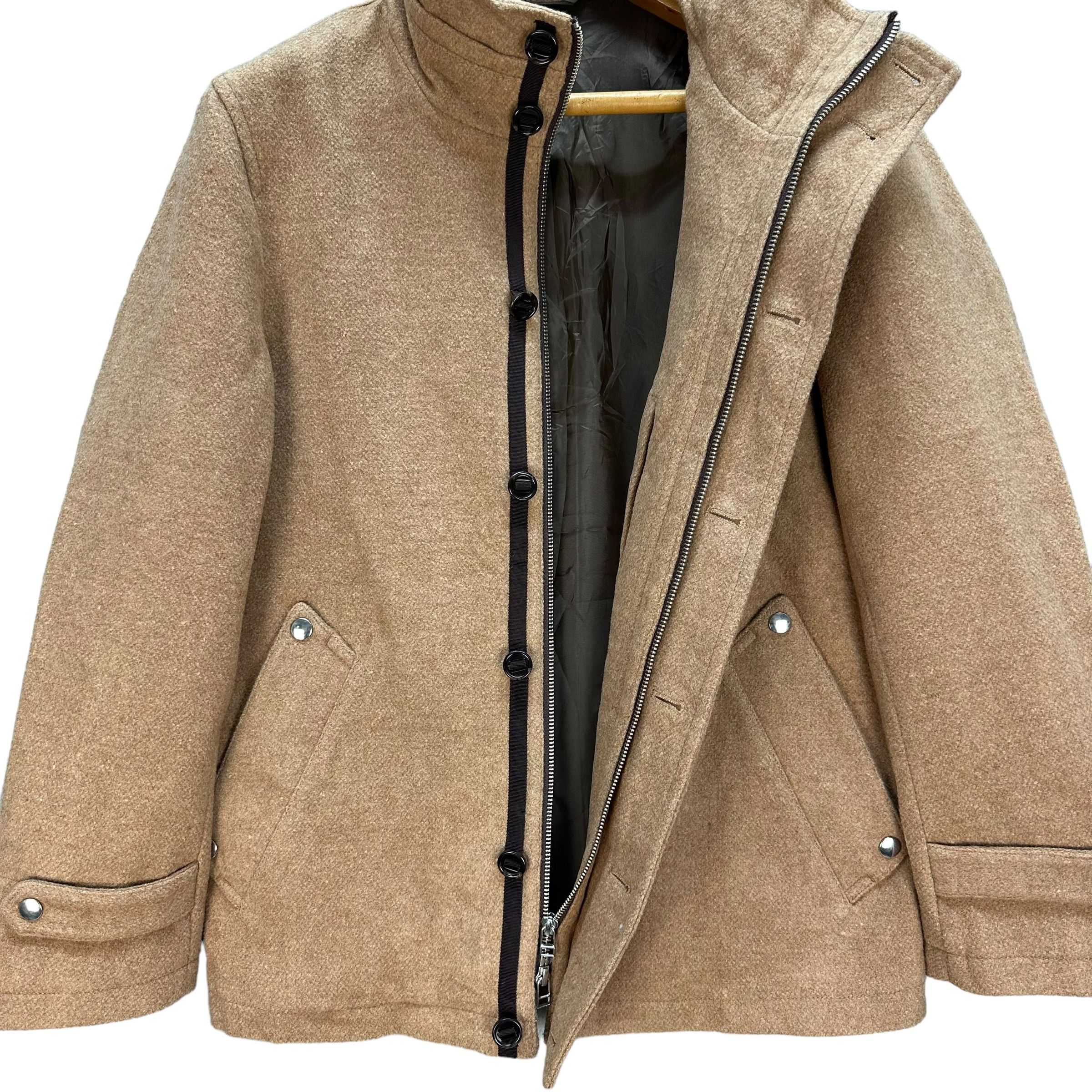 Japanese Brand MEN'S MELROSE Turtle Neck Wool Jacket #A22-0500 Size US S / EU 44-46 / 1 - 6 Thumbnail