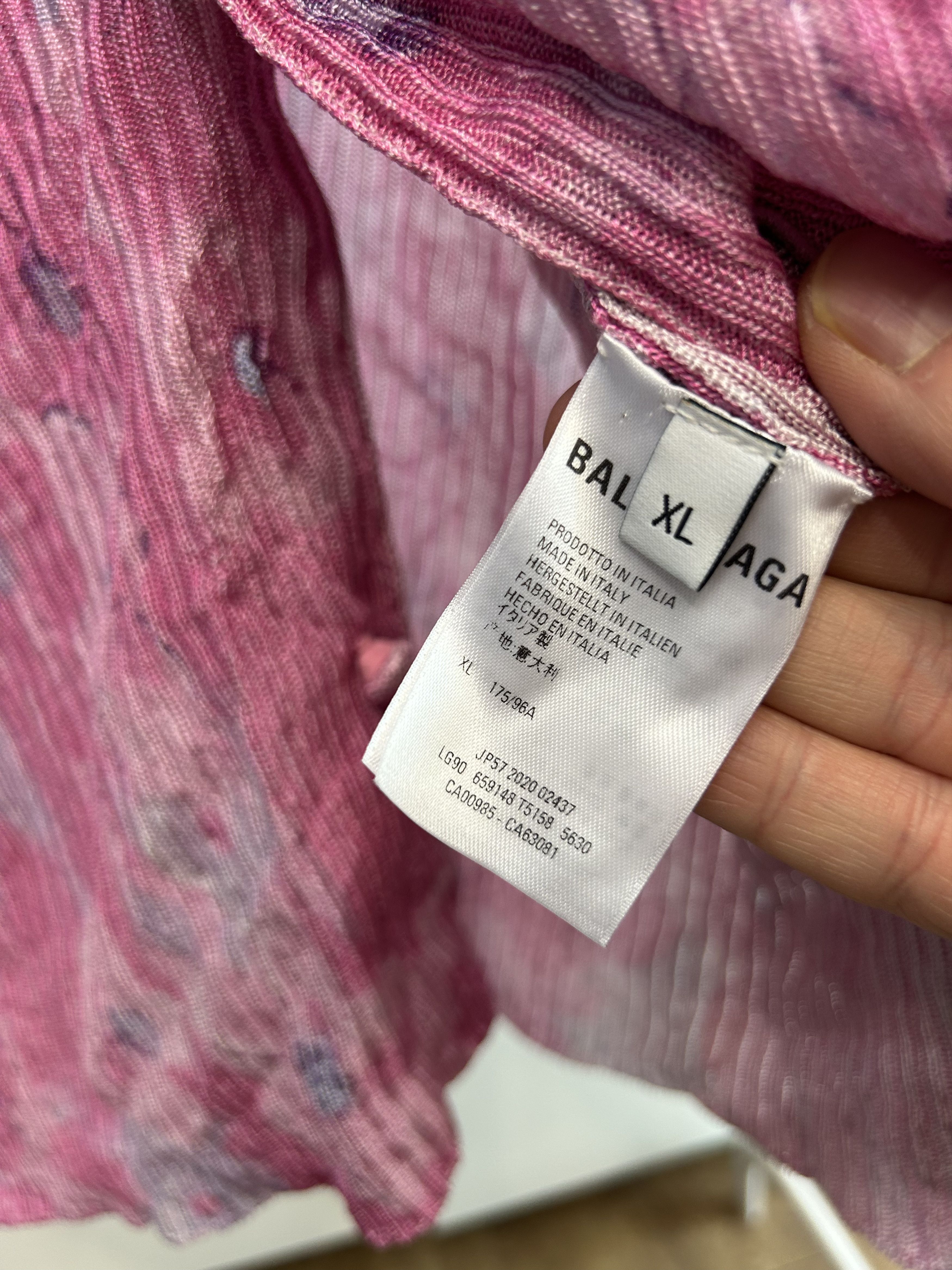 Balenciaga BALENCIAGA Self-Tie Pleated Floral Collection Shirt Size US XL / EU 56 / 4 - 8 Thumbnail